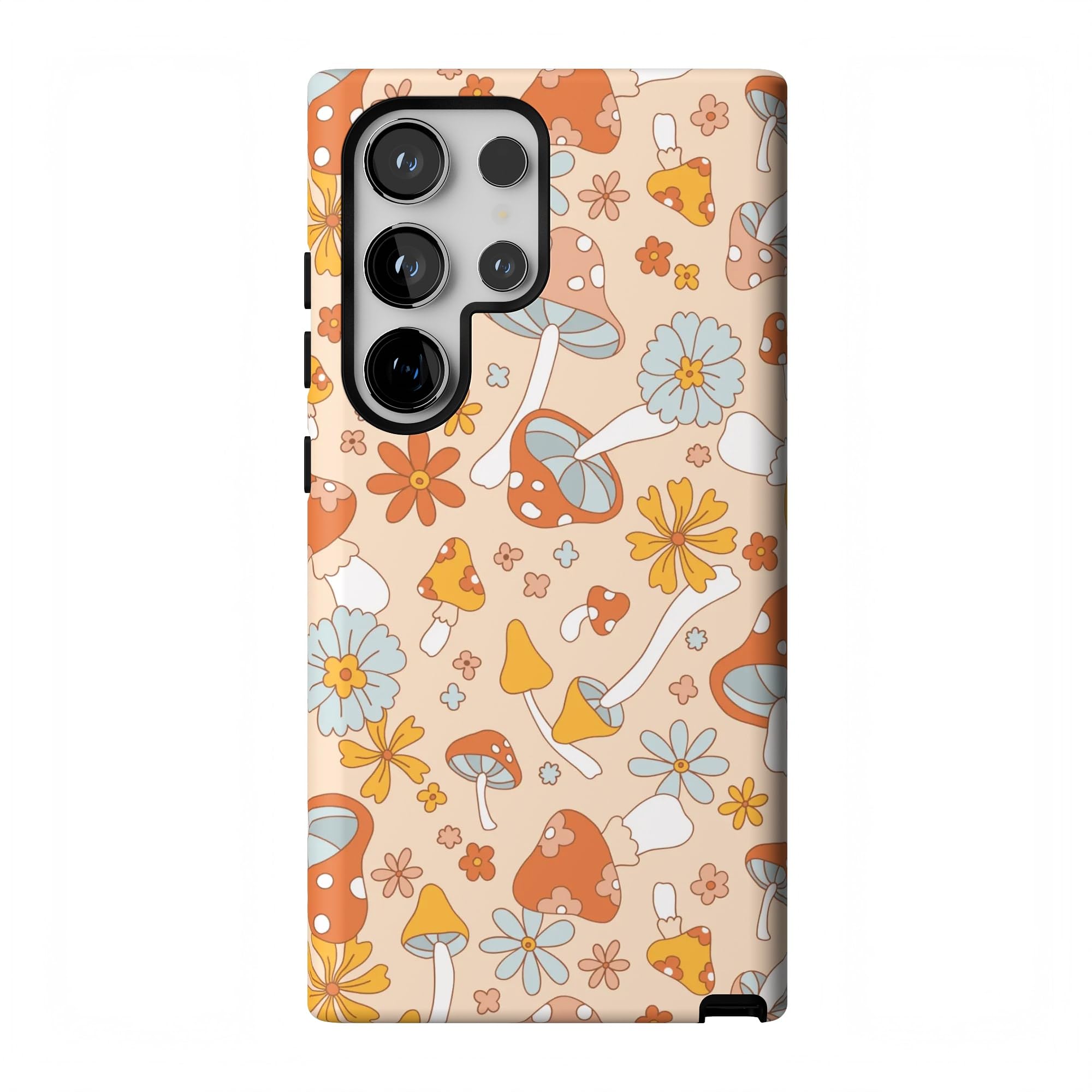 Casely Galaxy S24 Ultra Case | Mushroom Magic | Retro Floral | Essential Slim Dual-Layer Protective Case Design