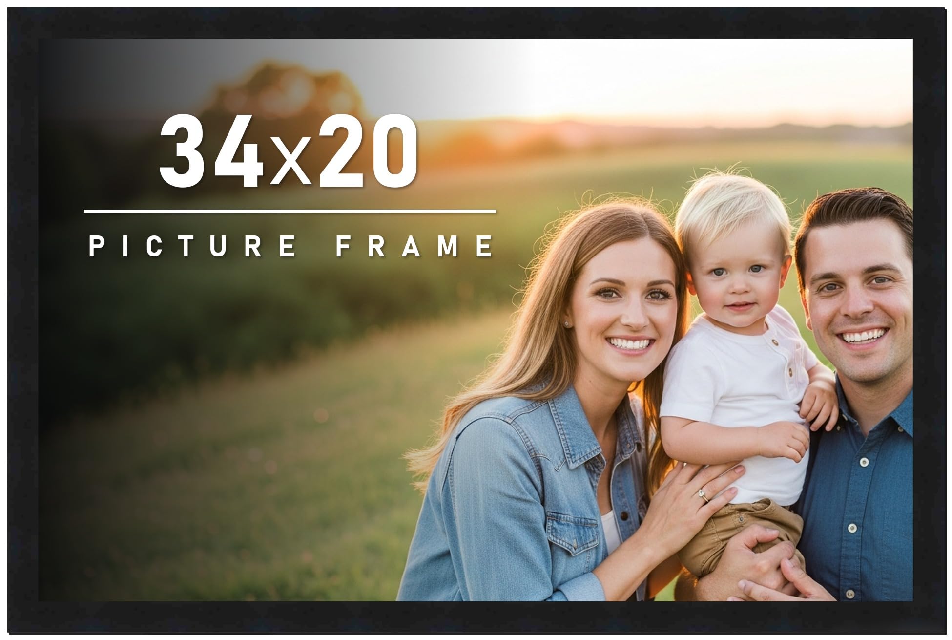 Amazon.com - 34x20 Frame Black Picture Frame - Complete Modern