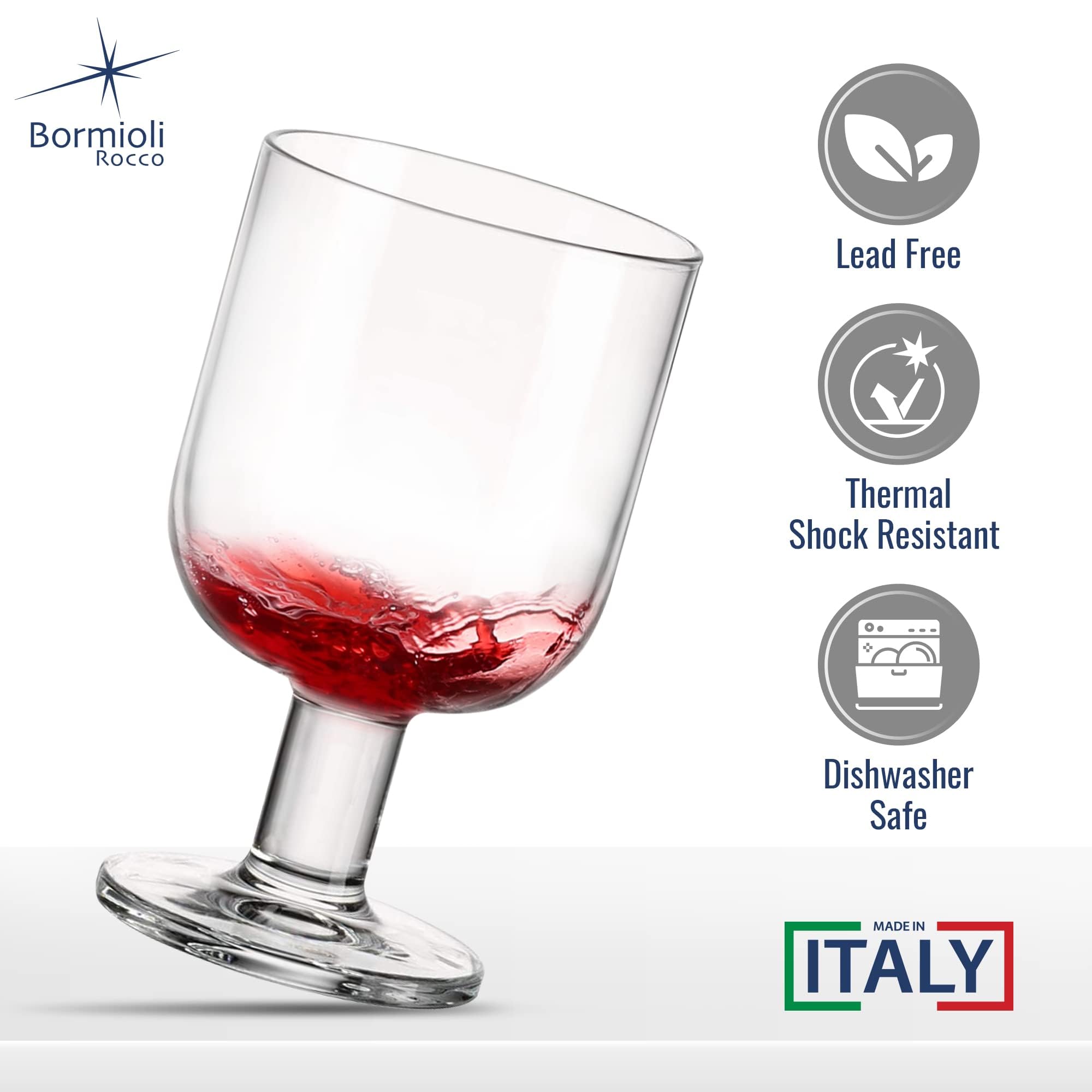 ( language_tag:es_ES, value:"Bormioli Rocco Hosteria - Juego de 6 copas pequeñas, cristal, transparente, 16,5 cl" )