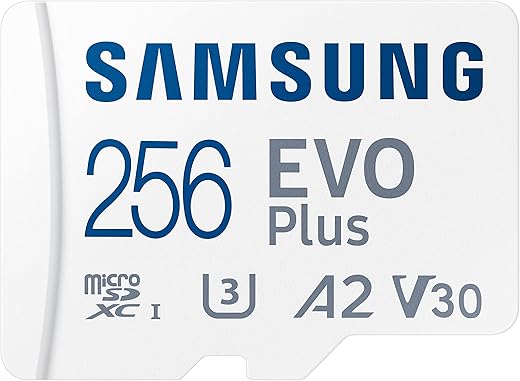 Samsung EVO Plus 256GB microSDXC UHS-I U3 130MB/s Full HD & 4K UHD Memory Card with Adapter (MB-MC256KA)