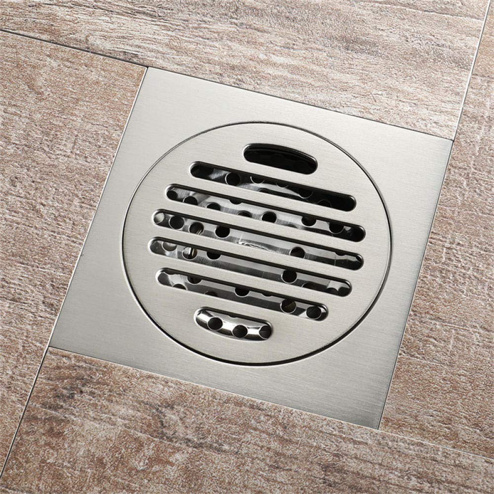 Desagüe de Piso, desagüe de Ducha, desagüe de Lavabo, bañera, desagüe Cuadrado de Plata cepillada, desagüe de Ducha
