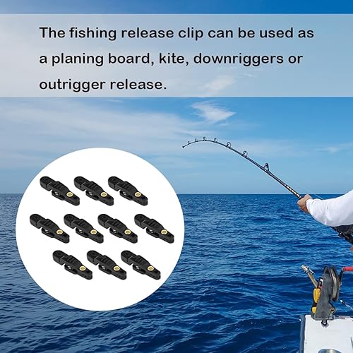 Miniatura 7 de SAUYRASY Heavy Tension Snap Release Clips for Weight Planer Board Kites Downrigger Trolling Fishing