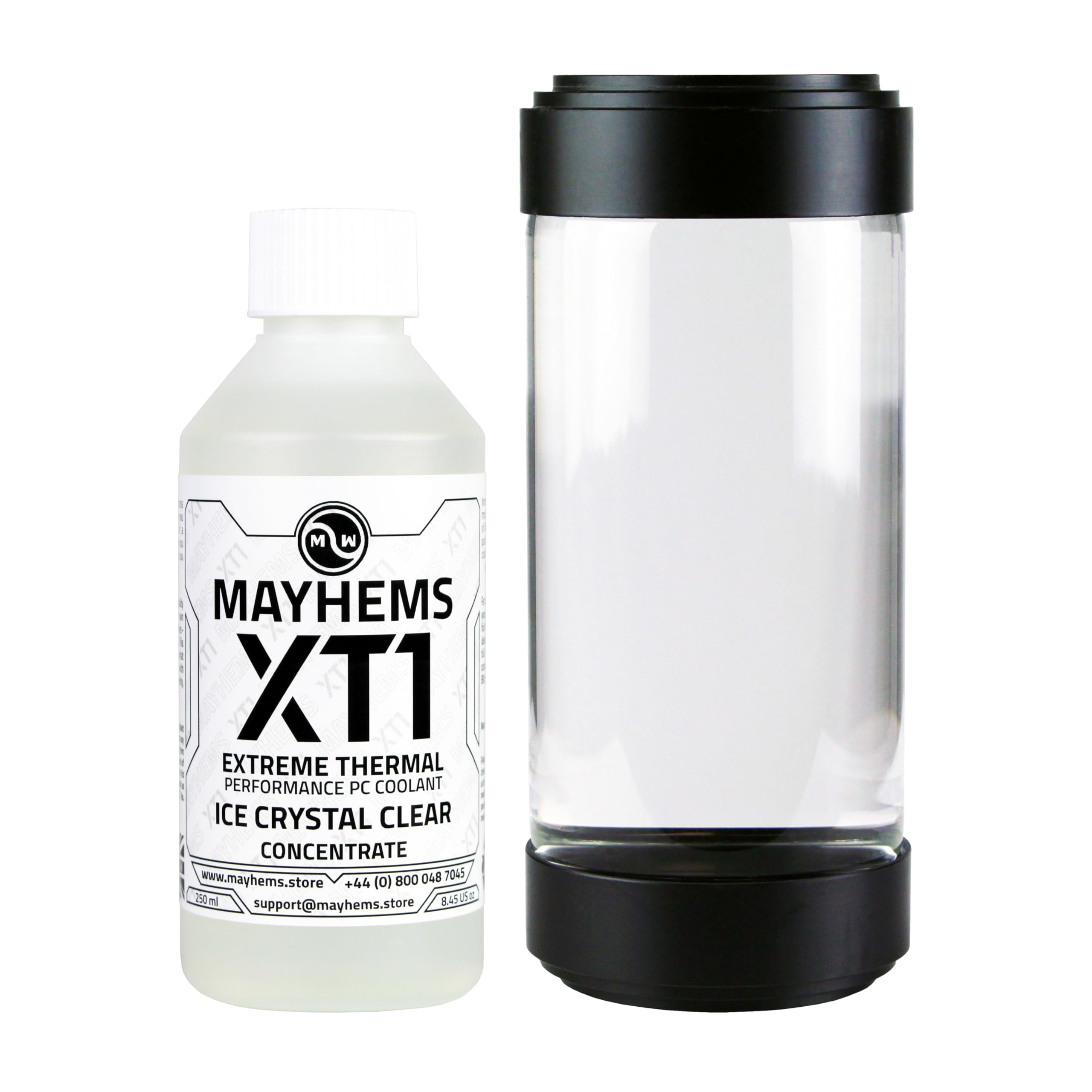 Mayhems - XT1 Concentrate PC Coolant - Computer Water Cooling Fluid - Liquid Cooling, Thermal Performance Series, 250 ml, Ice Crystal Clear