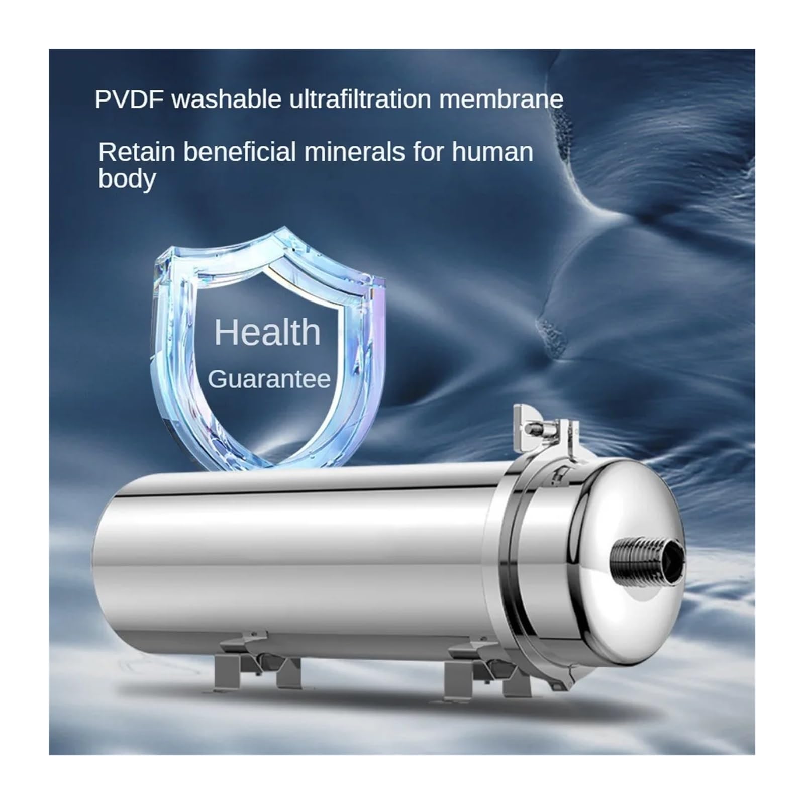 Equipo de purificación agua Purificador acero inoxidable Hogar Gran caudal Ultrafiltración Cloro, Olor(10000LH)