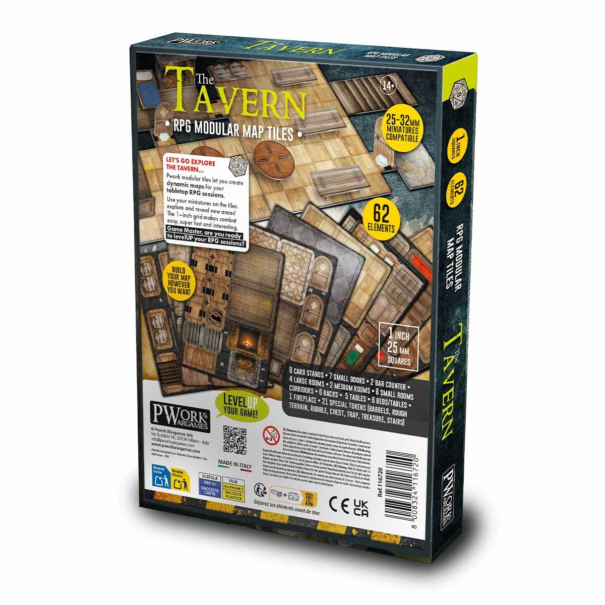 The Tavern - RPG Modular Map Tiles - double face cardboard tiles