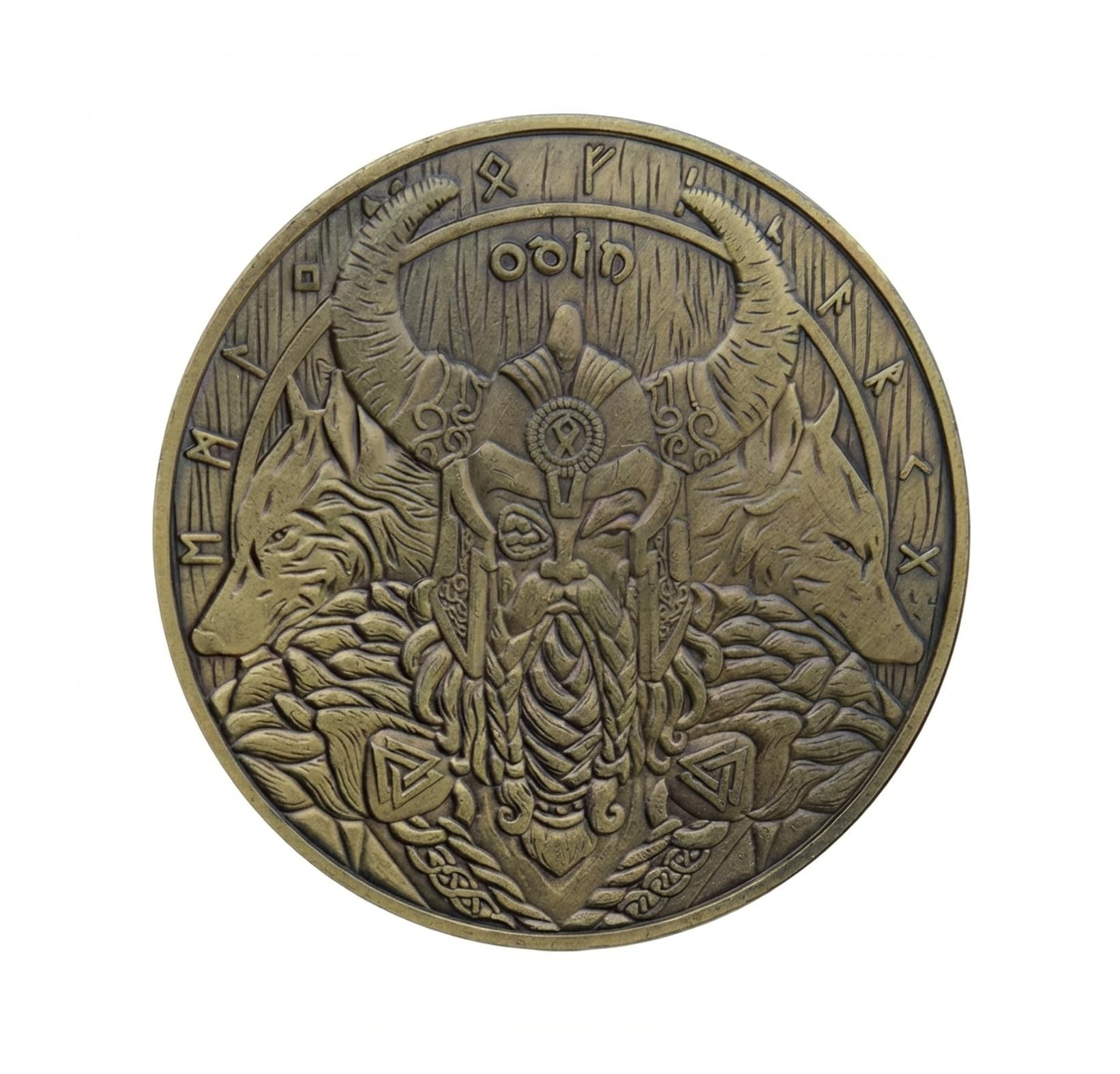 Eillwin Viking Odin All-Father Commemorative Coin Mythical Warrior God Collectible Norse mythology Souvenir