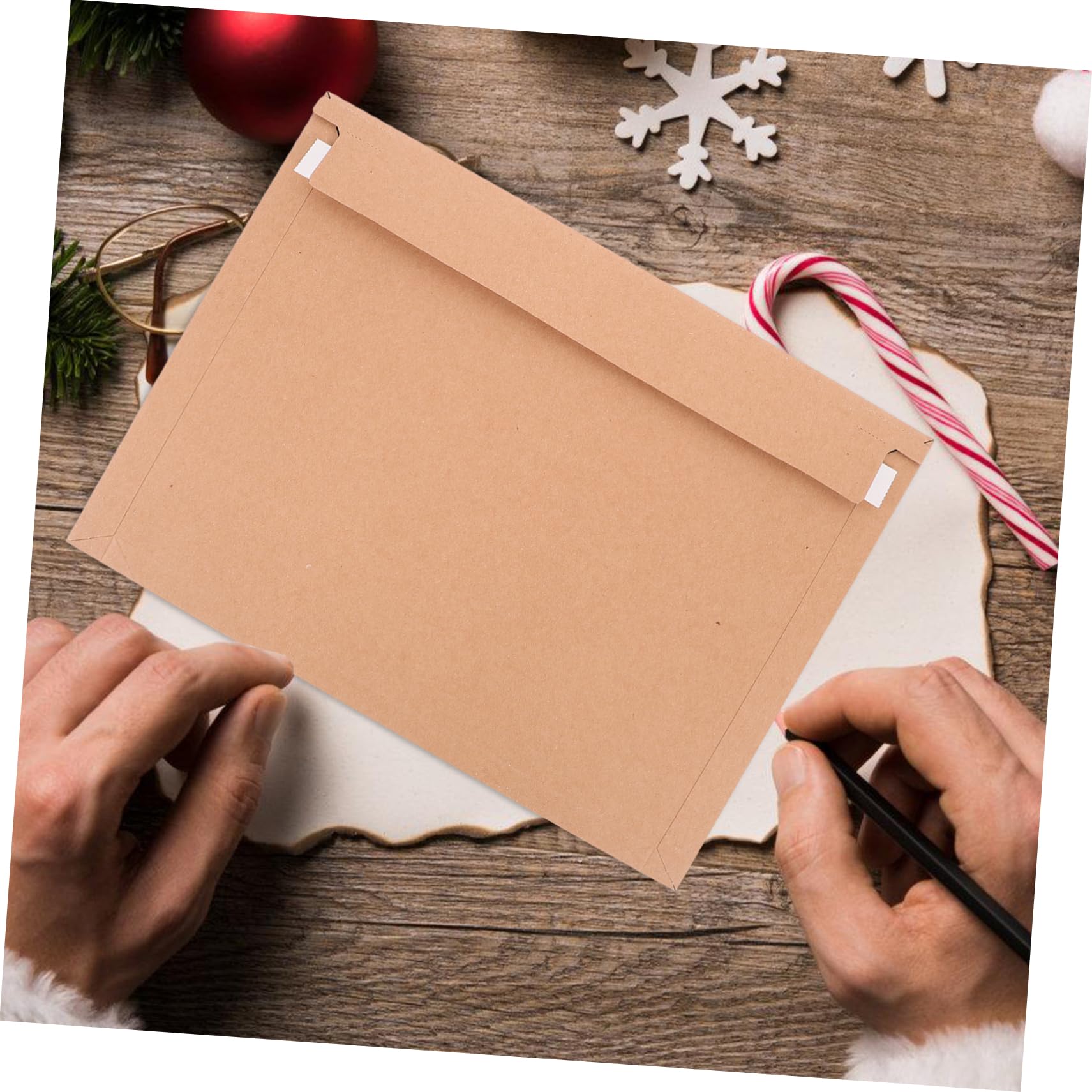 A4 Versandtaschen 30 Stück aus Papier Selbstklebend Flach | Khaki, für Fotos und Dokumente, Blanke Außenfläche zum Beschriften oder Bedrucken
