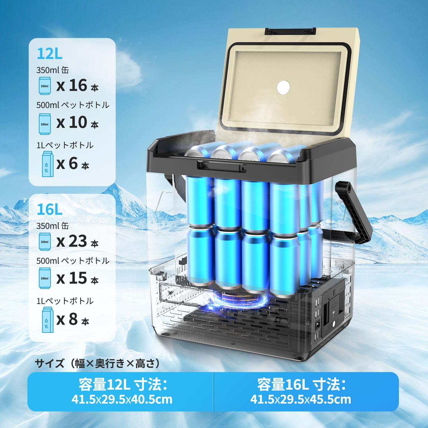 Amazon.co.jp: SAMONIC 車載冷蔵庫 ポータブル冷蔵庫 -20℃～20