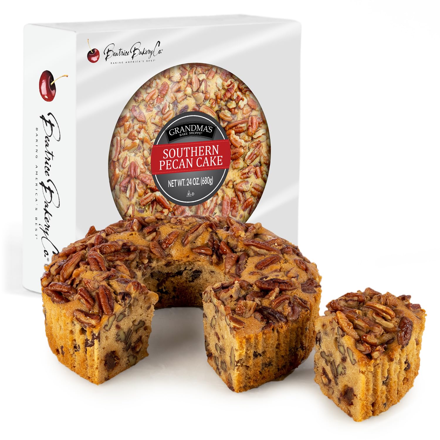 Beatrice Bakery Co Southern Pecan Breakfast Bread, Grandma's Freshly Made Premium Gourmet Cake With Peacans, Dates and an Amazing Caramel Aroma,