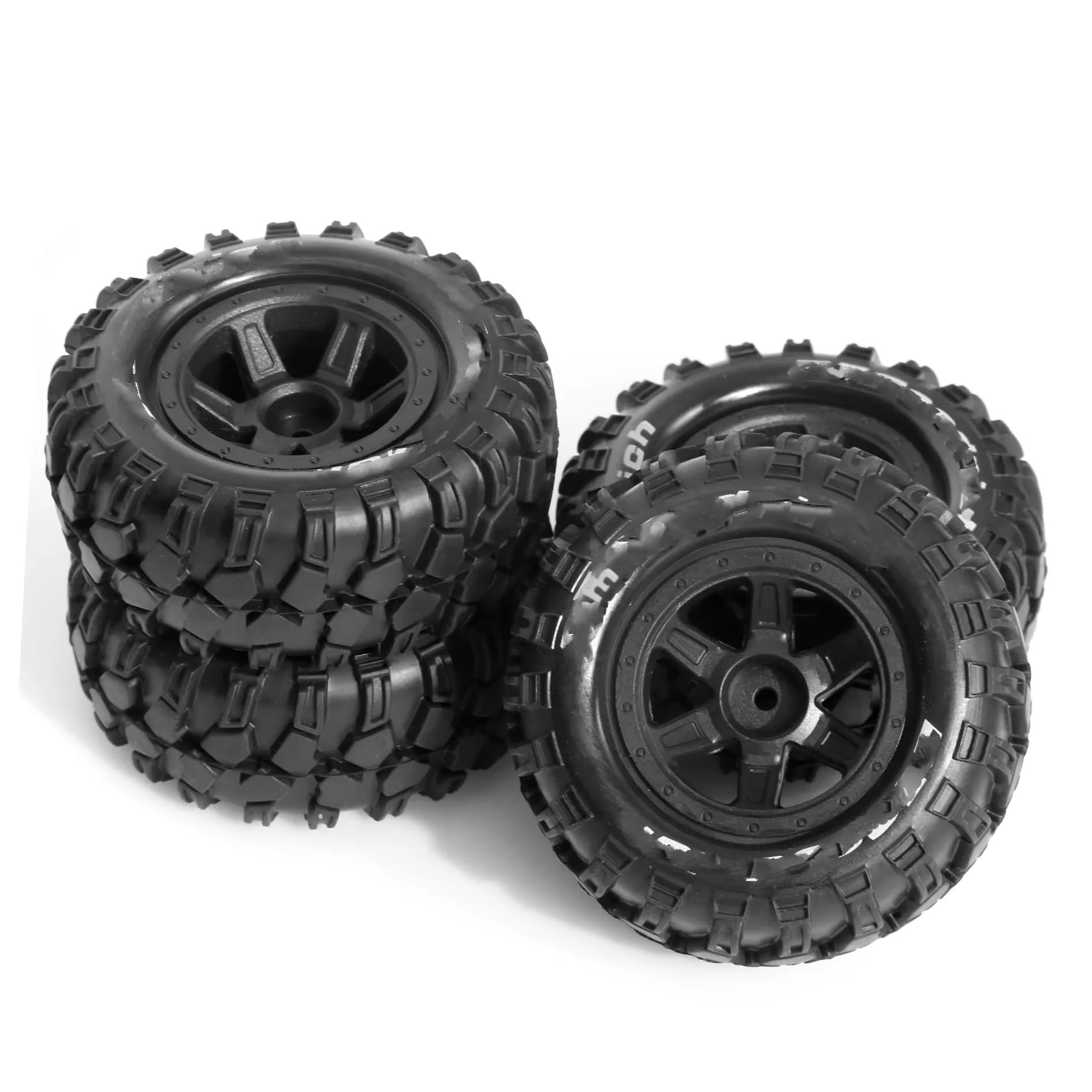 Compatibile Con MJX 10208 Ricambi Per Auto RC 1/10, Accessori Per Auto RC, 4 Pezzi, Ruote Da 90 Mm Per Monster Truck, Pneumatici Per Buggy, Esagonali Da 12 Mm RC Ruote Gomma