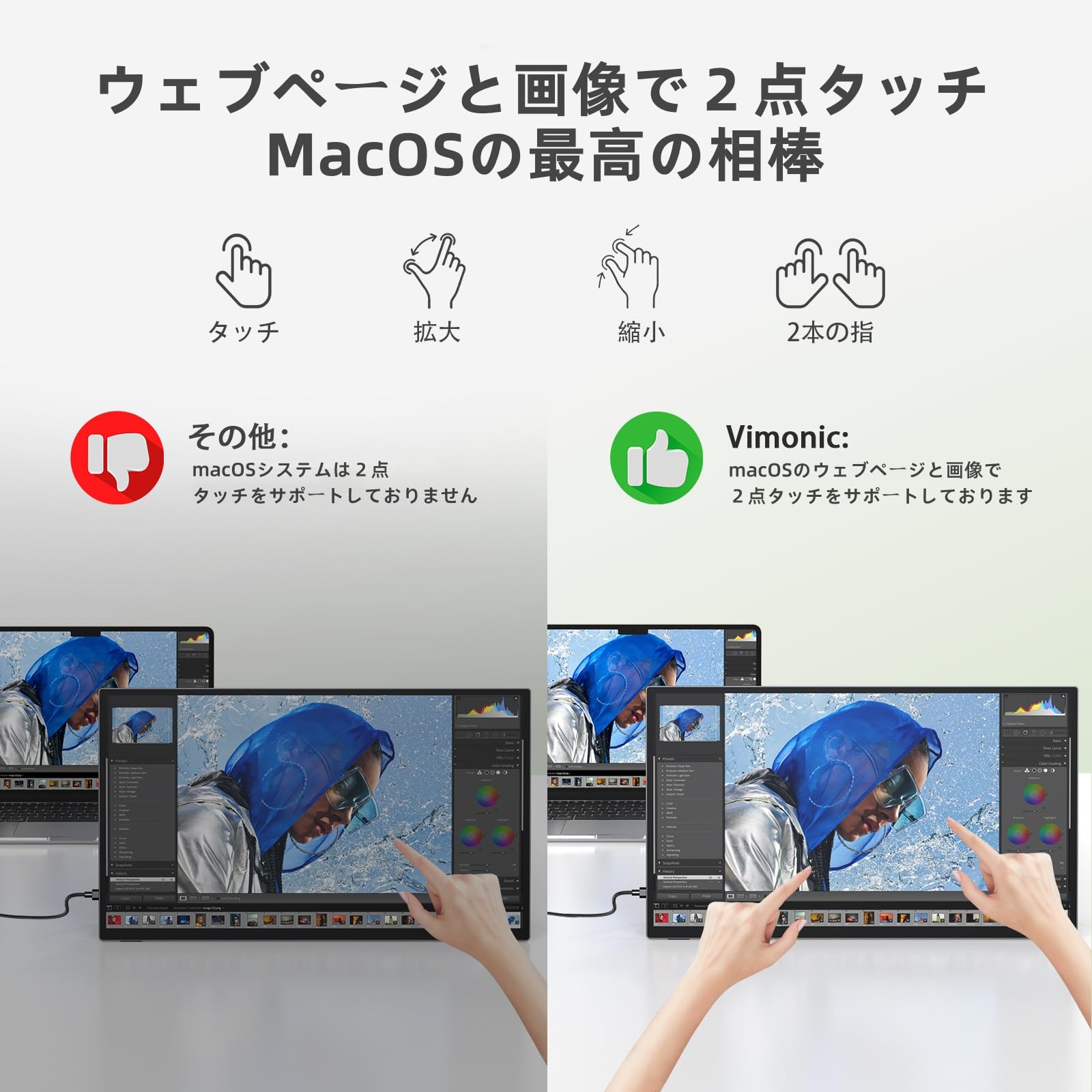 18.5インチ モバイルディスプレイ 120HZ Vimonic 1080P Amazon.co.jp: モバイルモニター 18.5インチ タッチパネル 120Hz