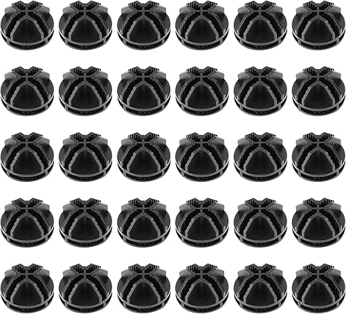 30 cubos de almacenamiento de alambre, conectores de plástico de malla negra, conectores de rejilla de cubo, mini rejilla de empuje, almacenamiento