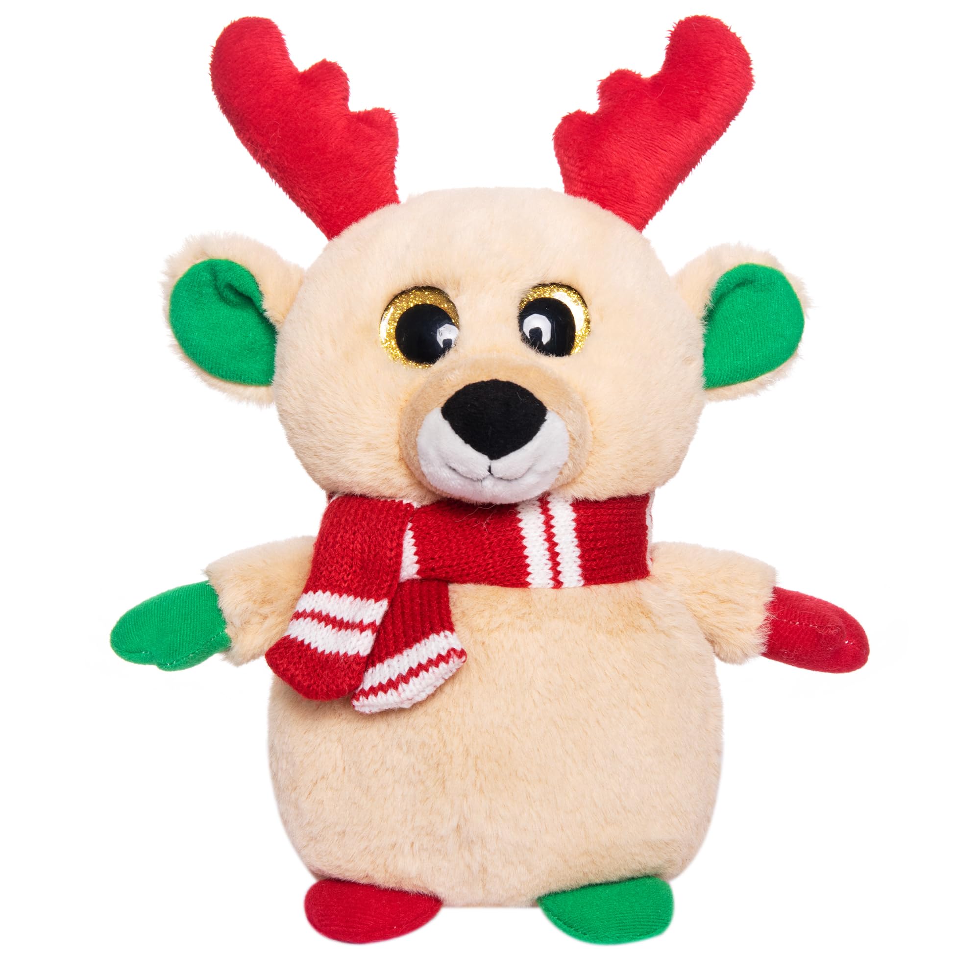 My OLi 7-Inch Reindeer Christmas Plush Toy - Soft Stuffed Reindeer with Scarf - Festive Gift & Decor for Kids — image 1
