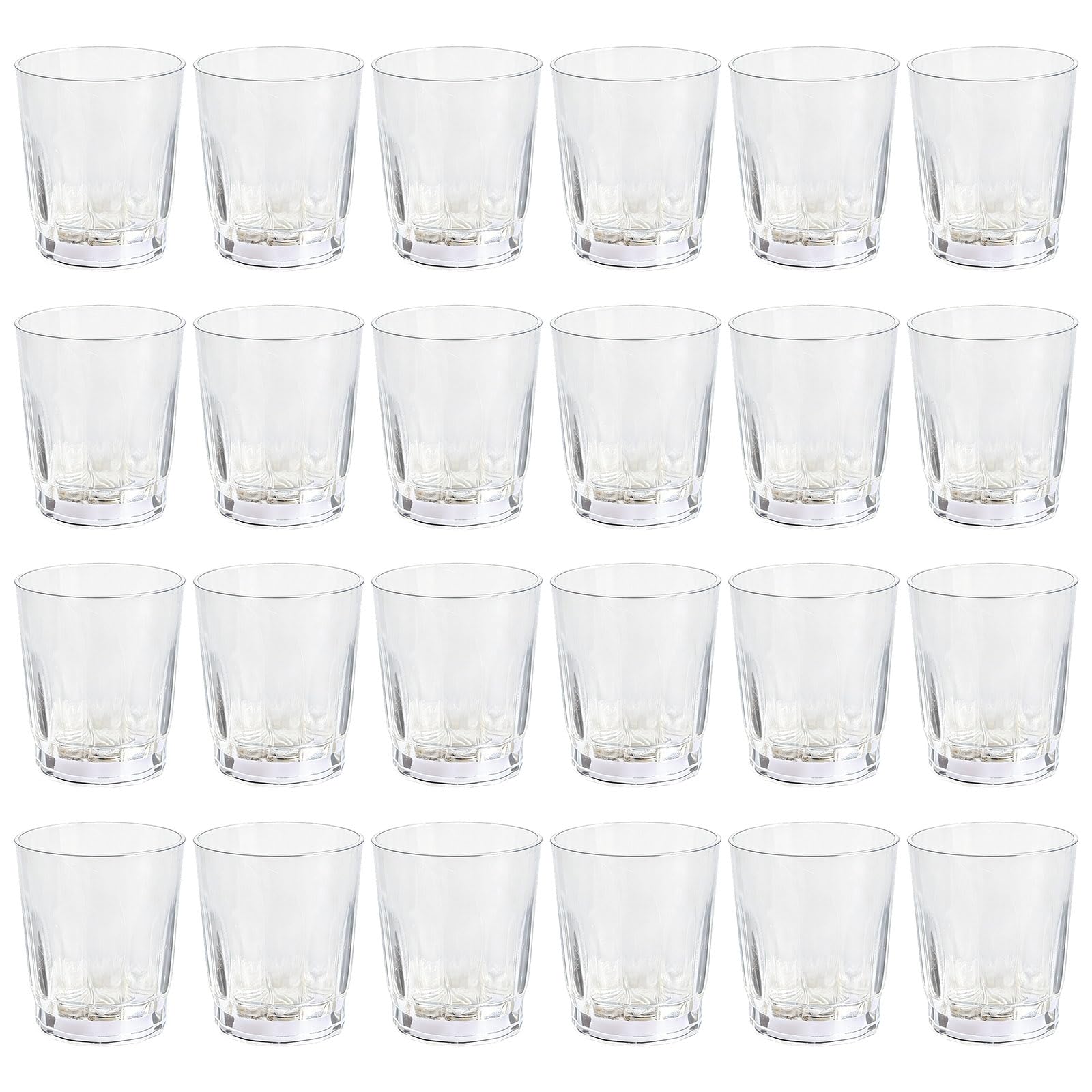 WGBOSMG 24PC Glowing Drinking Glasses Beverage Container LED Cups Shatterproof Drinkware for Festives Occasion Holiday Brighten Drinkware