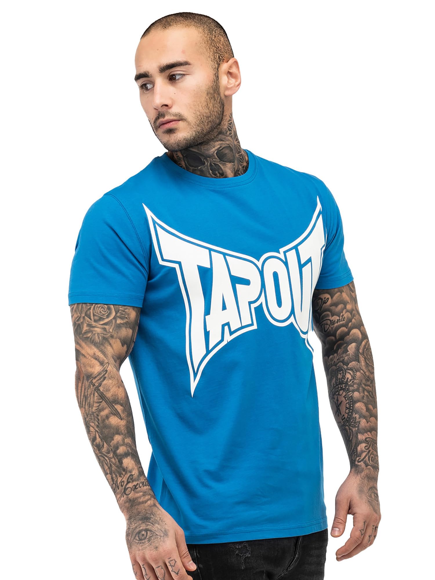 Tapout Men's Logo T-Shirt, Royal Blue/White, 3XL