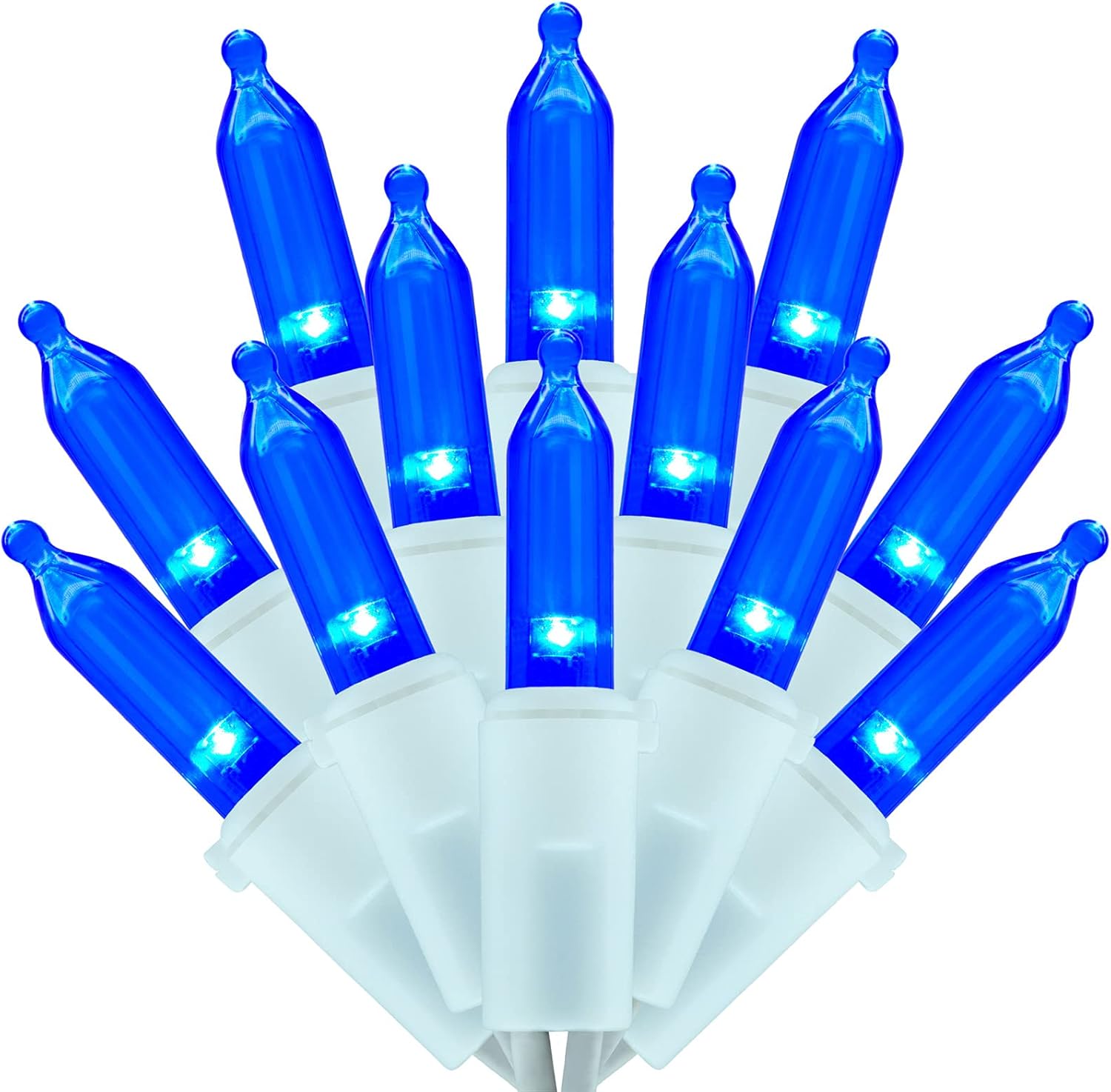 200 Orange LED Christmas Lights with White Wire, Pack of 2 Sets 33 ft 100 Count UL Certified Commercial Grade String Light (Orange)