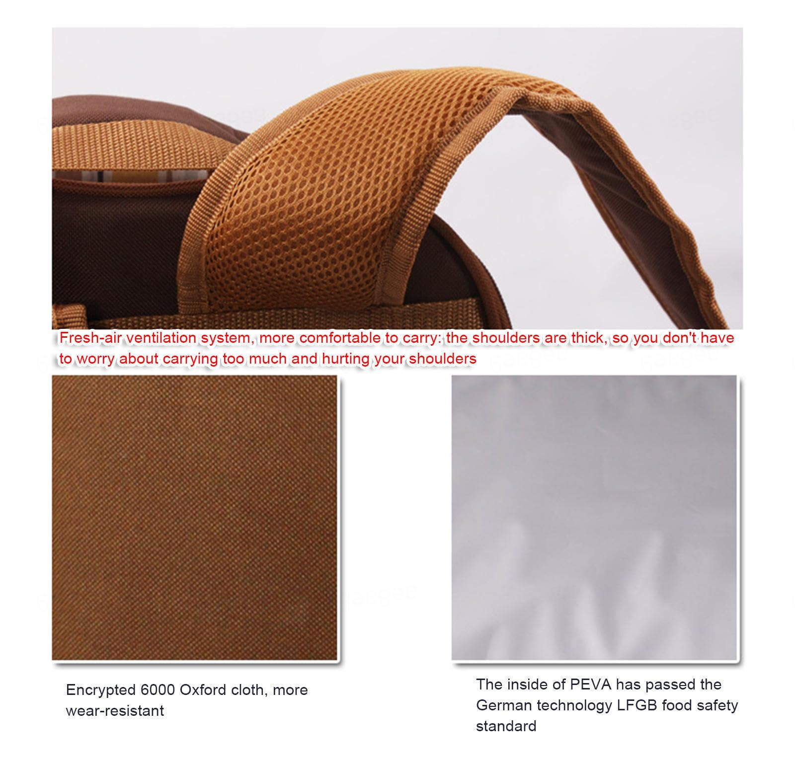 VIDECOR Mochila de Picnic Familiar para 4 - Mochila de Picnic para 4 con Mesa Plegable, Compartimento de Refrigeración Aislado, Soporte para Vino, Bolsa de Picnic Impermeable y,B