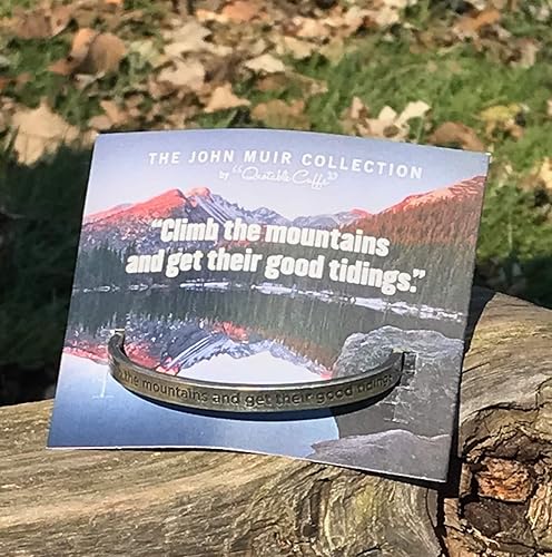 Miniatura 8 de Jewelry Manta Cuff - Climb the Mountains and Get Their Good Tidings - John Muir Collection - Pewter Bracelet for Men or Women by Whitney Howard