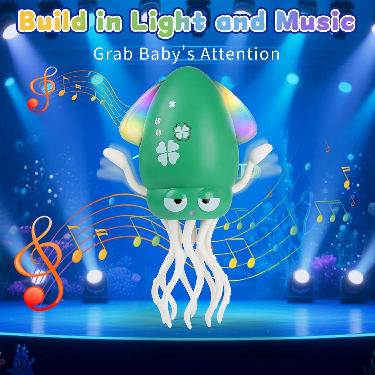 Magic Dancing Octopus Toy, Dancing Squid Toy, Electric Crawling Octopus with LED Lights & Music - Image 3