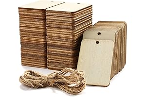 HOOMBOOM Unfinished Wood Pieces, 120 Rectangle-Shaped