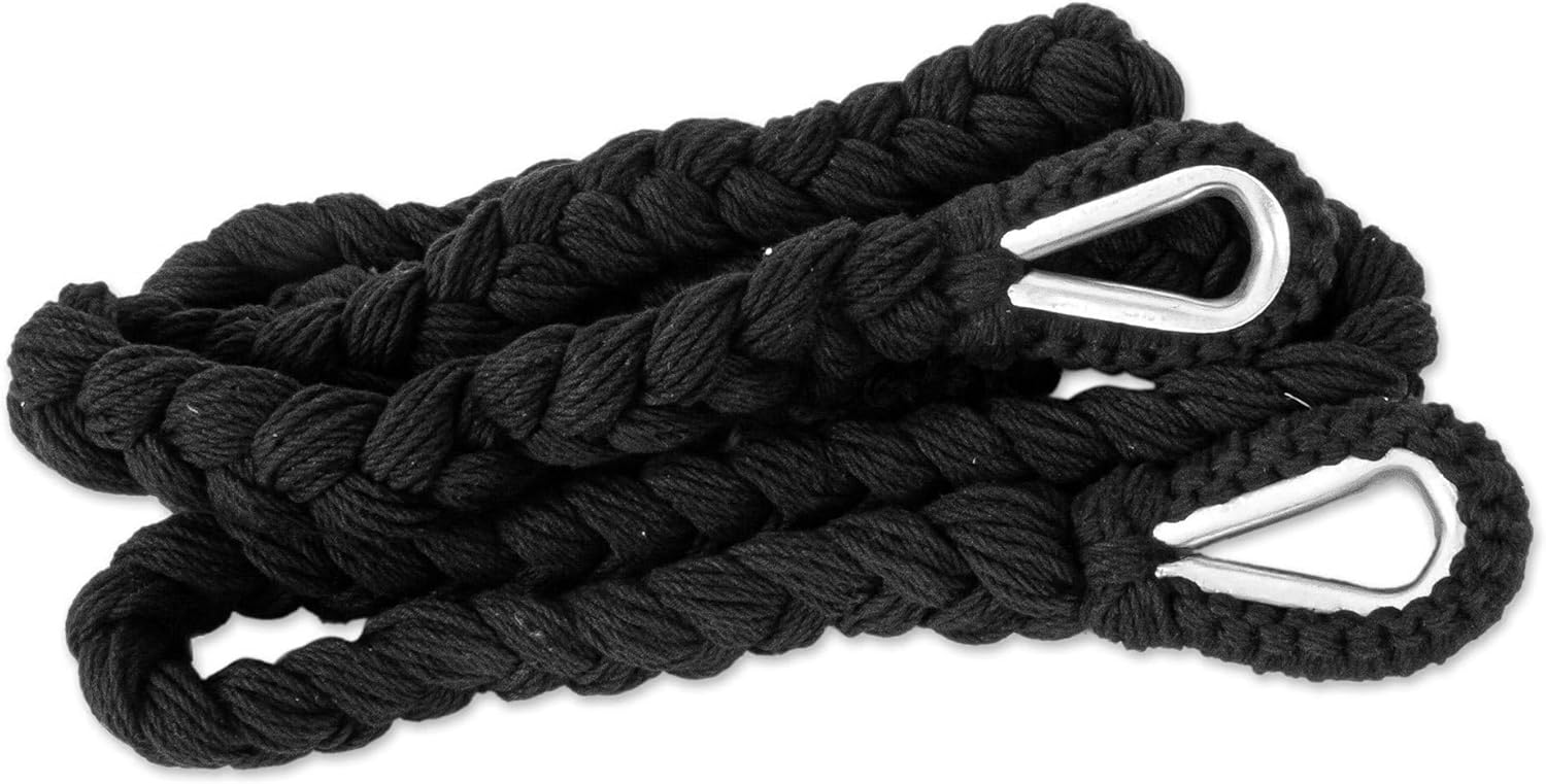 Novica Handmade Sea Breezes in Black Cotton Hammock Swing