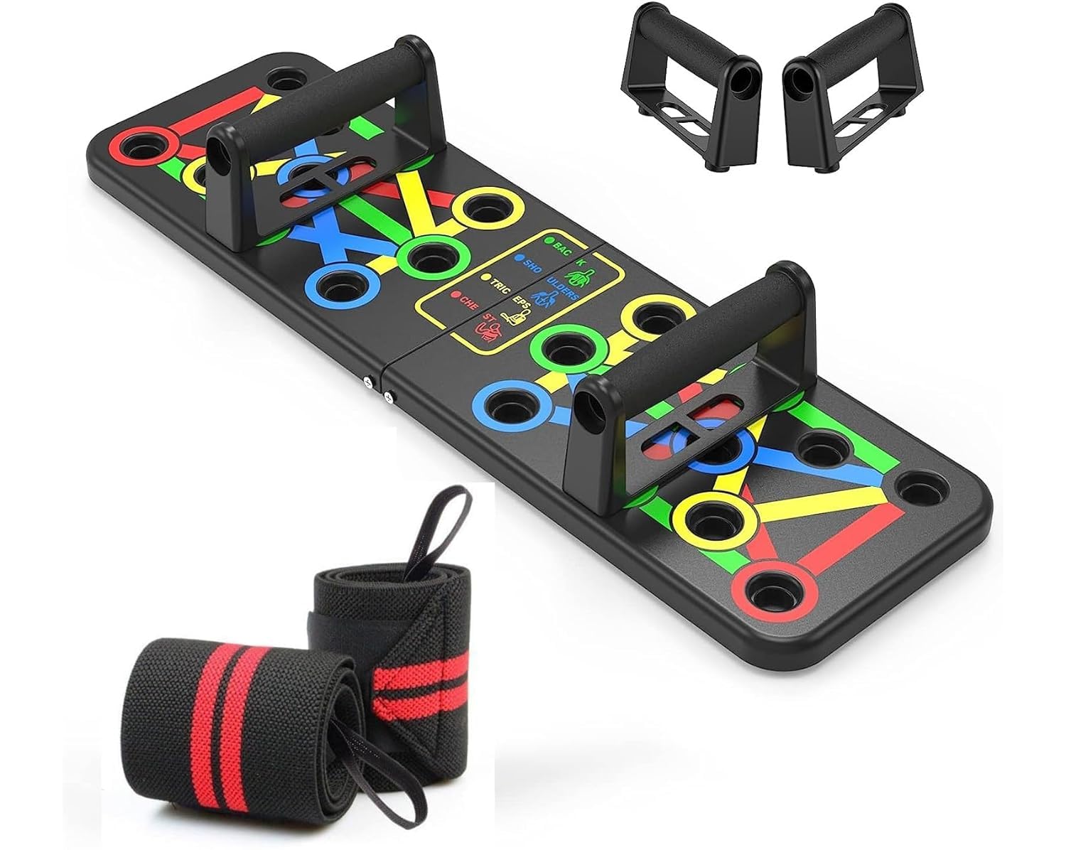 AEREX Professional Push Up Board With Adjustable Wrist Hand Band For Men & Women | Wrist Supporter For Gym, Workout & Muscle Relaxation | Fitness Exercise Kit (Multicolour) (B0CJM9NG5H) Amazon Price History, Amazon Price Tracker
