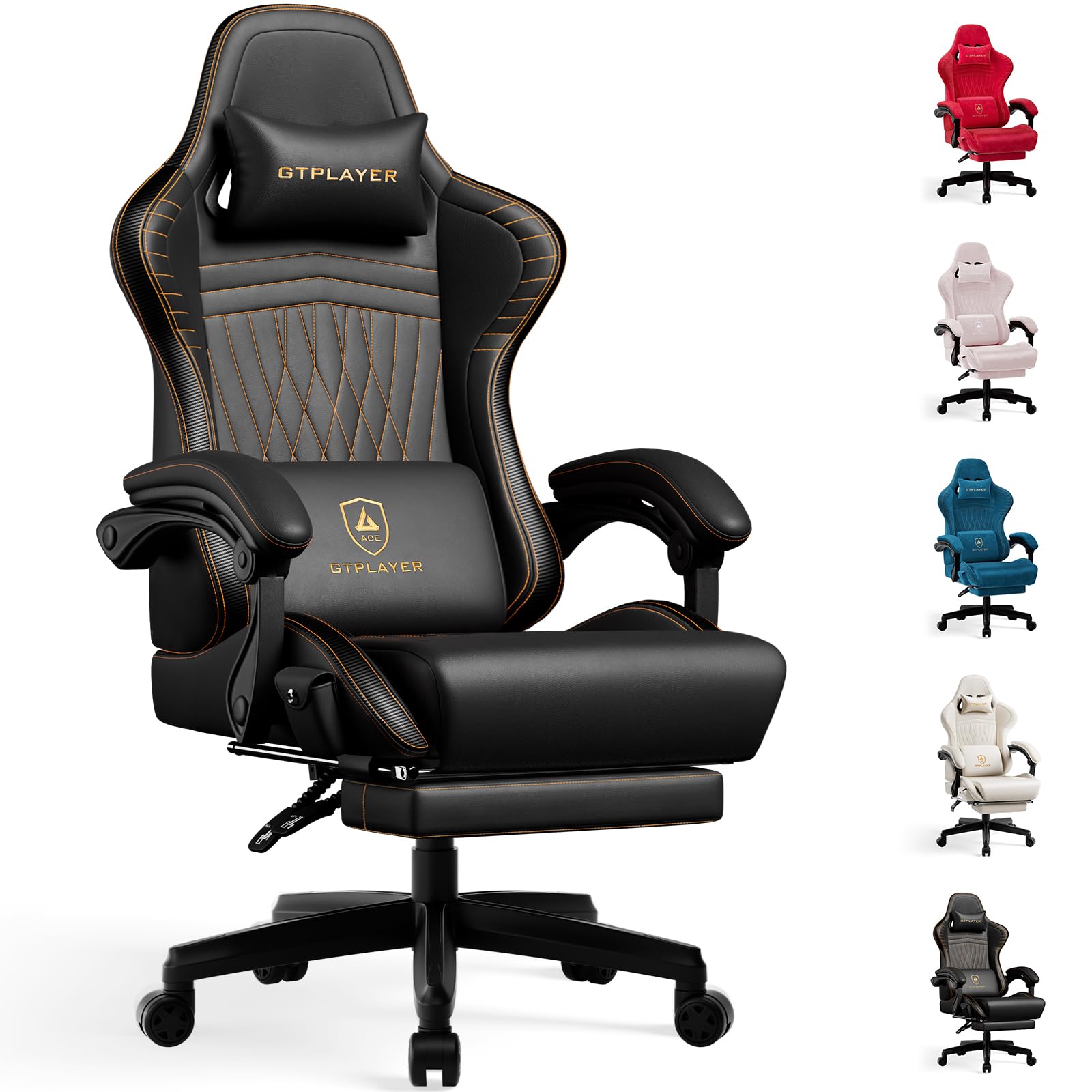 GTPLAYER Gaming Chair, Comfort Computer Office Chair for Adults, Orange