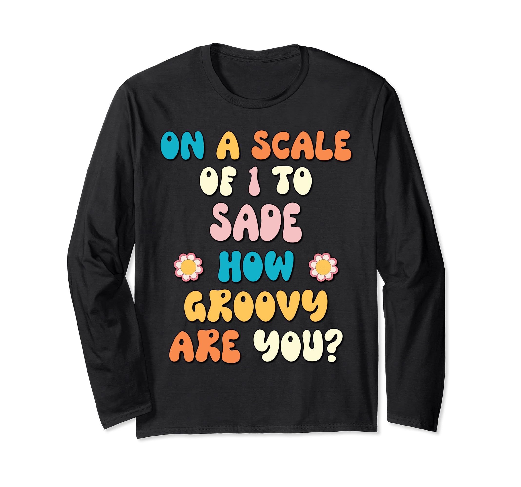SADE Cute Retro Girls Groovy SADE Personalized Name Long Sleeve T-Shirt