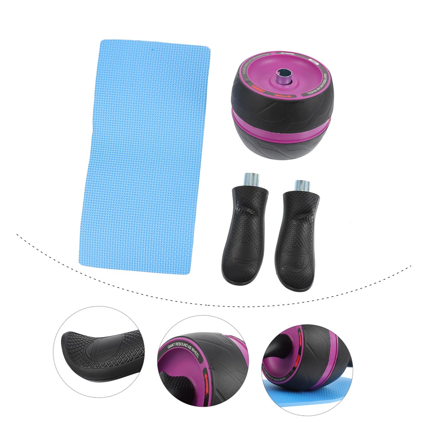 YARNOW 1pezzi Ruota Addominale Con Tappetino Antiscivolo Attrezzatura Fitness Per Allenamento Casa e Palestra Esercizio Per Core e Schiena Supporto Per Principianti e Avanzati