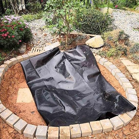 Image Preformed Pond Liner, Small Pond Liner 4x4m, Abrasion and Tear Resistance Pond Underlayment, Fish Pond Liners for Waterfall, For Fish Ponds, Easy to Clean, Various Sizes, Black Image Preformed Pond Liner, Small Pond Liner 4x4m, Abrasion and Tear Resistance Pond Underlayment, Fish Pond Liners for Waterfall, For Fish Ponds, Easy to Clean, Various Sizes, Black