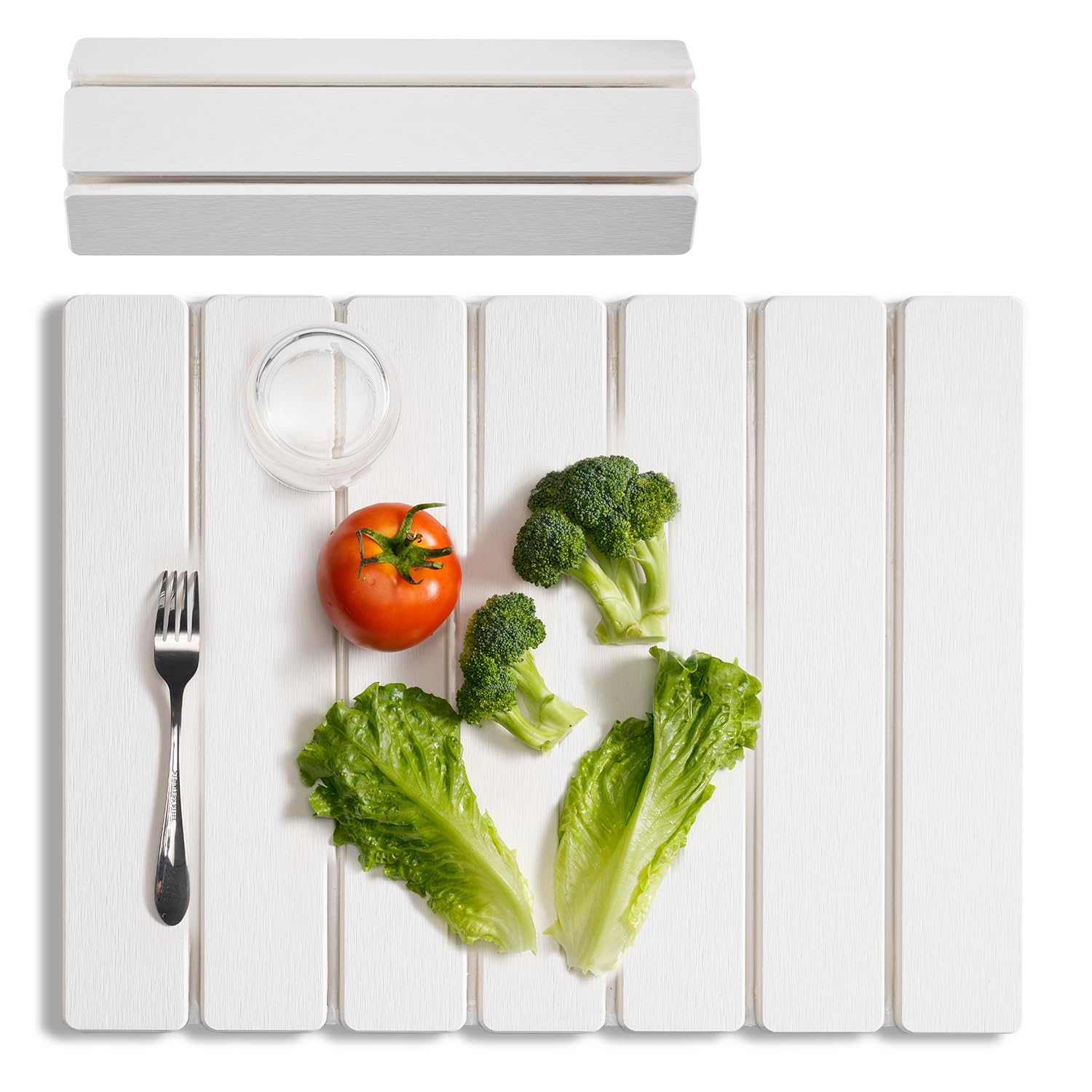 Photo 1 of Meowoo Stone Drying Mat for Kitchen Counter, 15.7"x11.8" Foldable Diatomaceous Earth Mat, Super Absorbent, Quick-Dry Bath & Kitchen Pad for Dishes, Cups, Bottles, Non-Slip, Fits Any Countertop - White