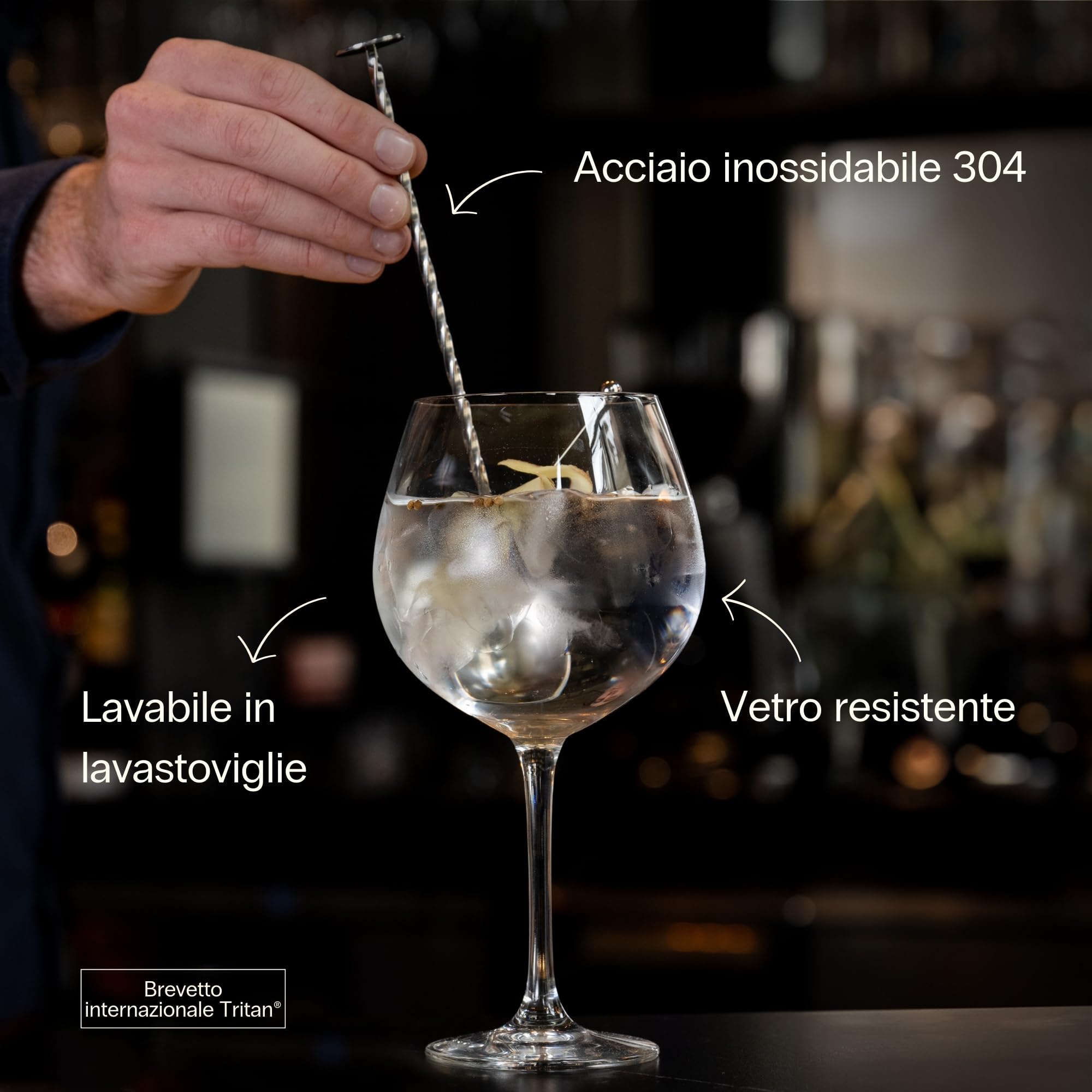 Cocora Kit Cocktail da 11 Pezzi | Set Gin Tonic Regalo | Misurino, Calici, Cannucce e Spezie | Idea Regalo