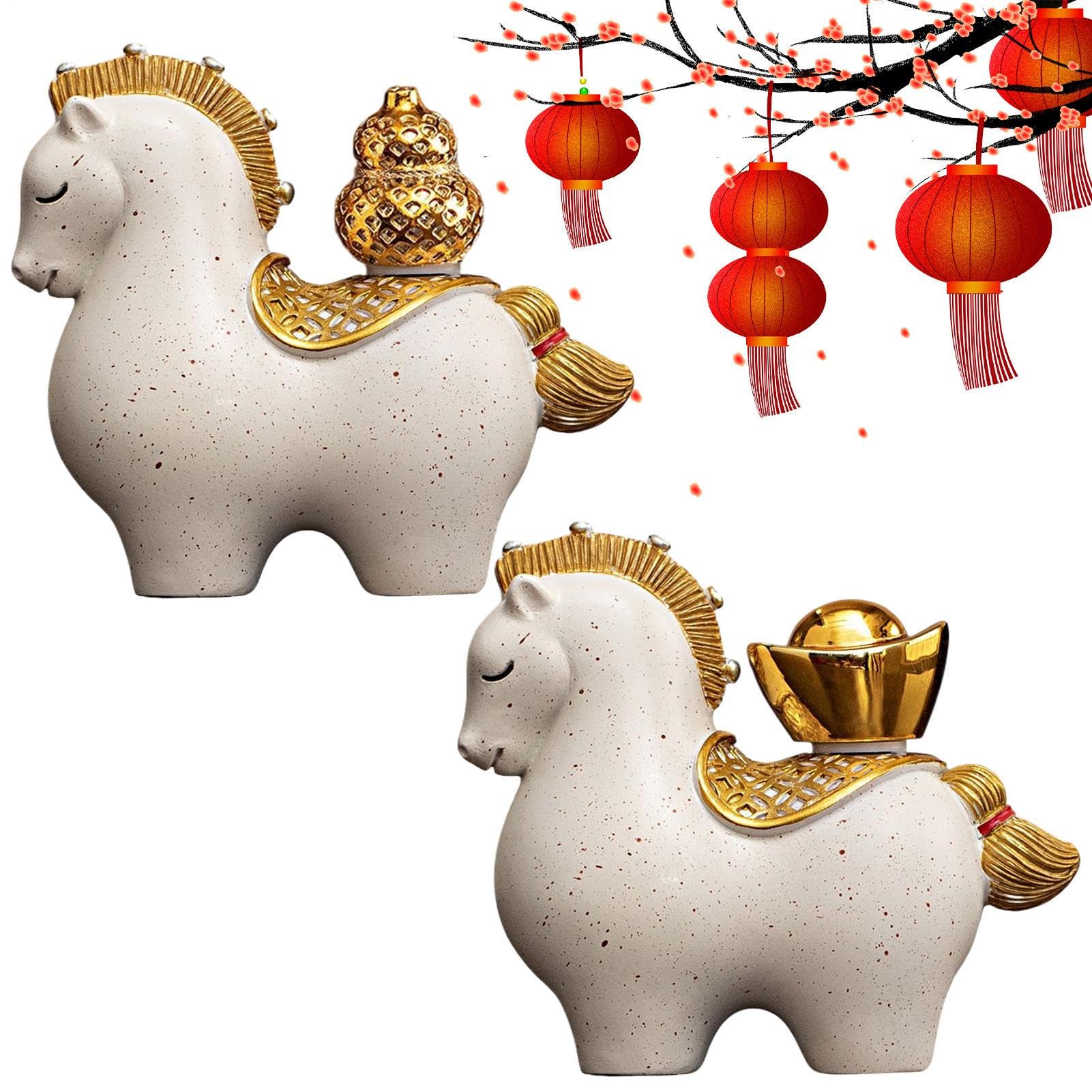 Figurine Artistique cheval de 8,5 cm, cadeau de Nouvel An