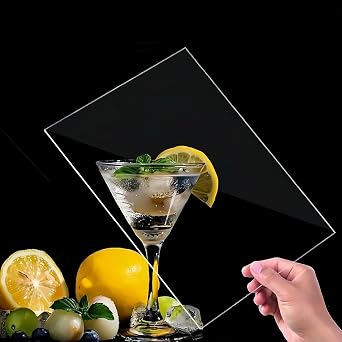6 Pack A3 Clear Acrylic Sheets - 297mm×420mm, Clear Plastic Acrylic Sheet 1mm Thick, Transparent Plastic Sheet Panels for Decoration, Display, Picture Frame, Painting