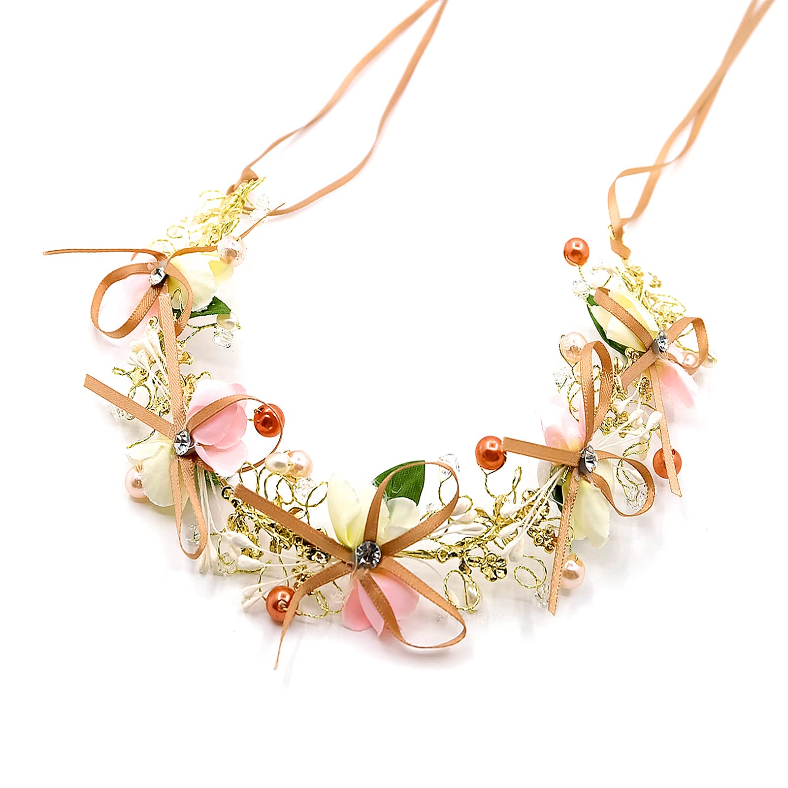 Diademas Novia para Pelo, Tocado Diadema para Pelo Novia, Flor Tiara Joyería Accesorio Pelo, para Mujer, Niña