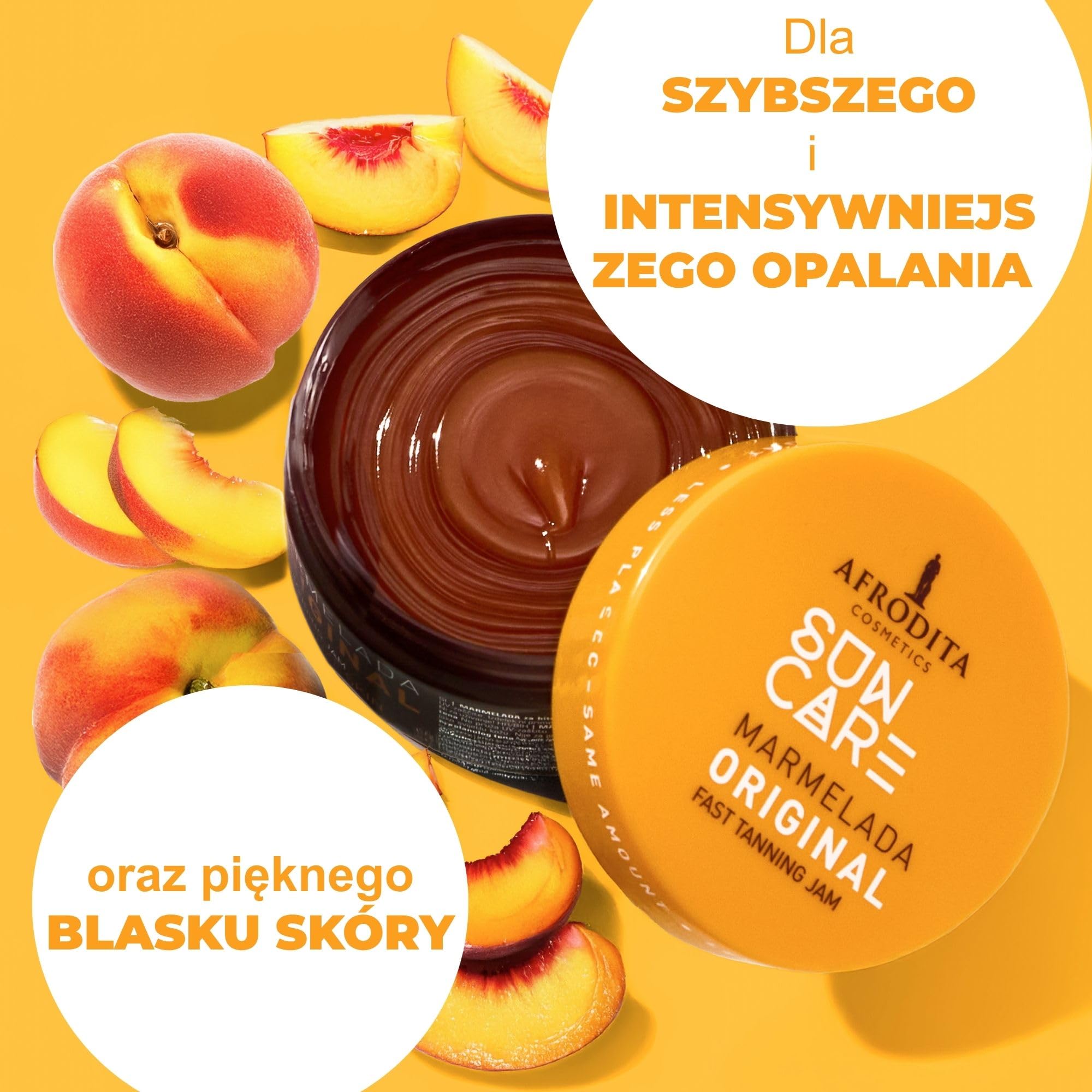 Afrodita Cosmetics Brązowy dżem SUN CARE | Do szybkiego i intensywnego opalania