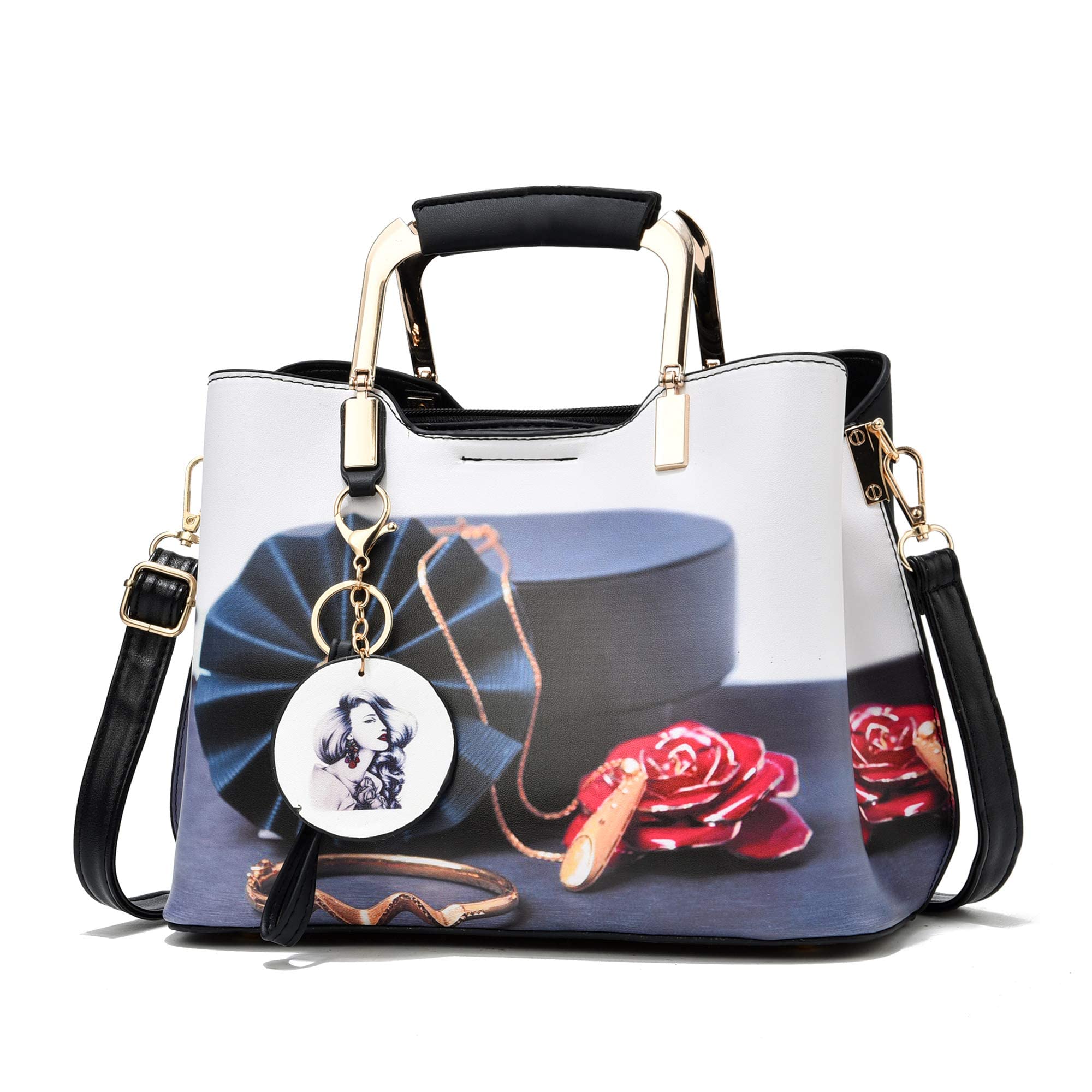 Nevenka Geldbörsen und Handtaschen für Frauen Top Griff Satchel Schultertaschen Damen Leder Tote
