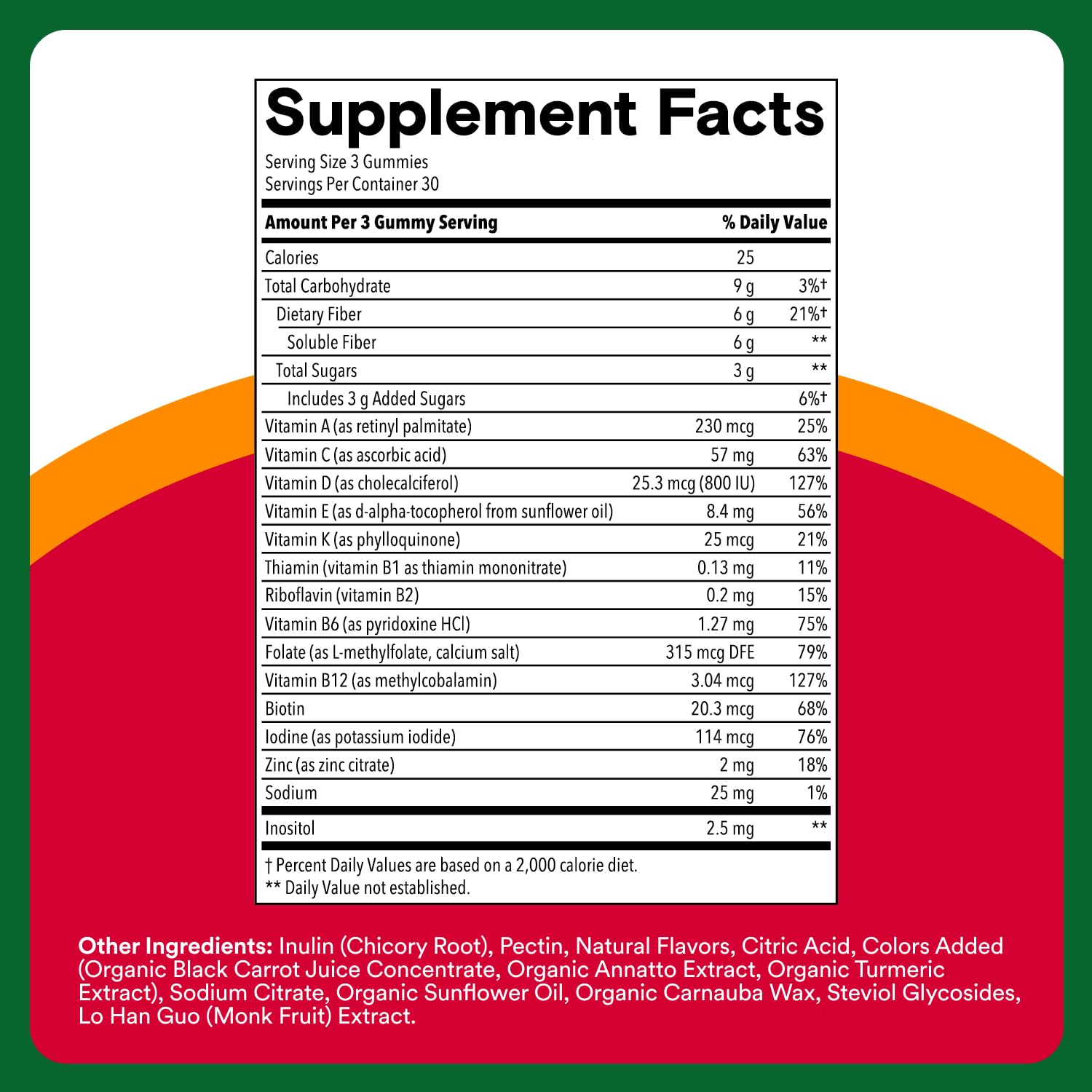 SmartyPants Adult Plus Fiber Multivitamin Gummies with Prebiotics, 90 Ct — Amazon image 3