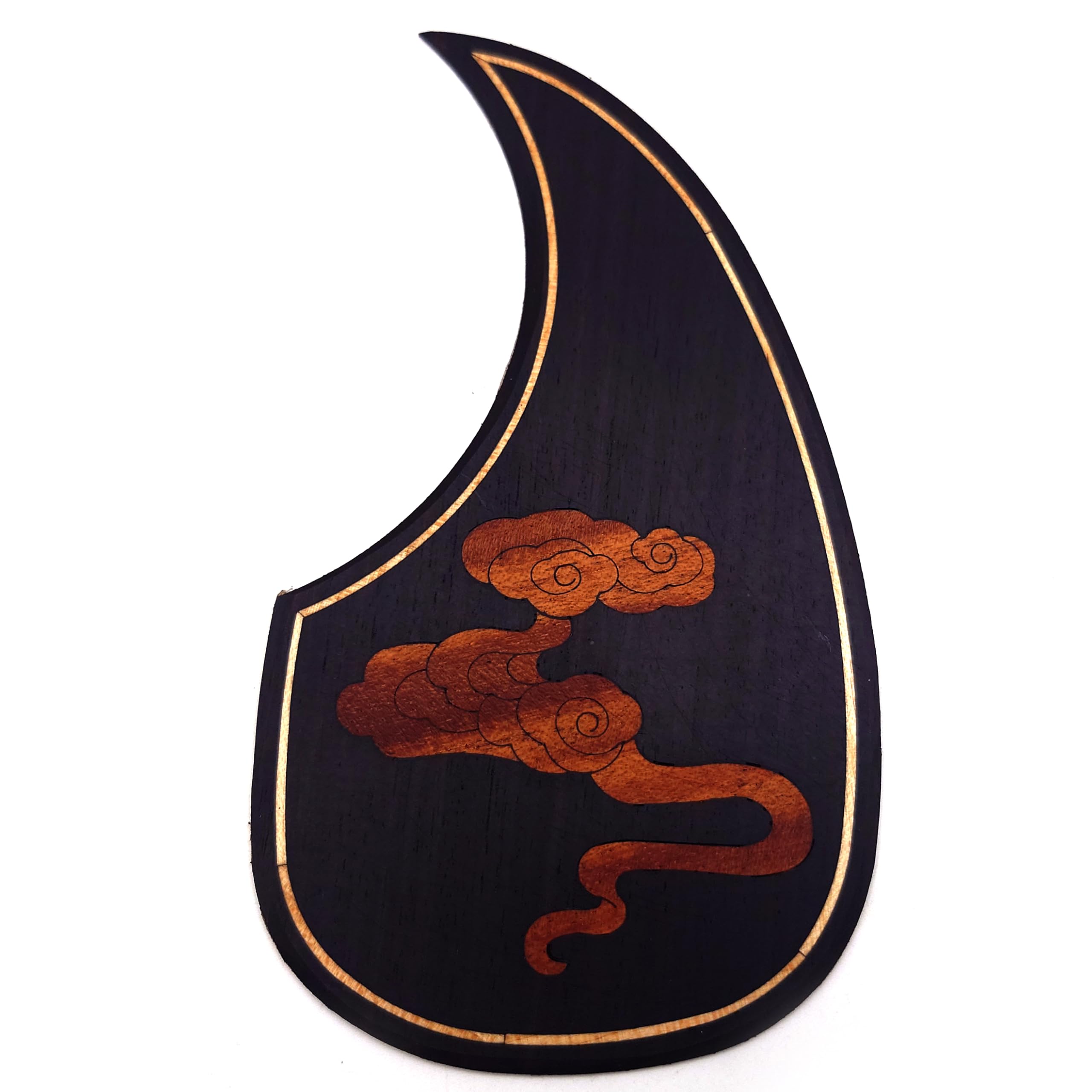 Guitar Pick Guard, Battipenna in abalone in palissandro autoadesivo for Chitarre acustiche folk D-45 Taylor(7)