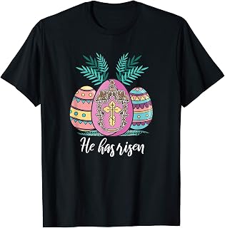 Orthodox Easter Egg Cross Greek Lent Scripture Design T-Shirt