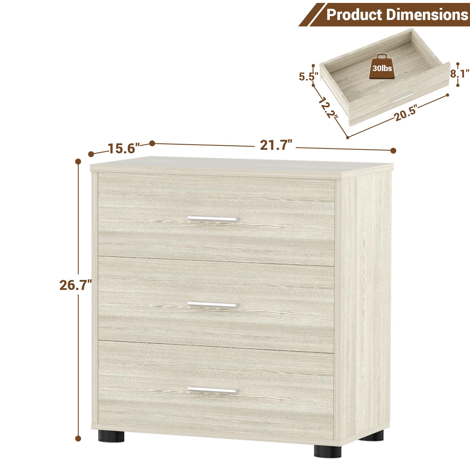 Amazon.com: Aheaplus Closet Drawers Set of 2, Wood Closet