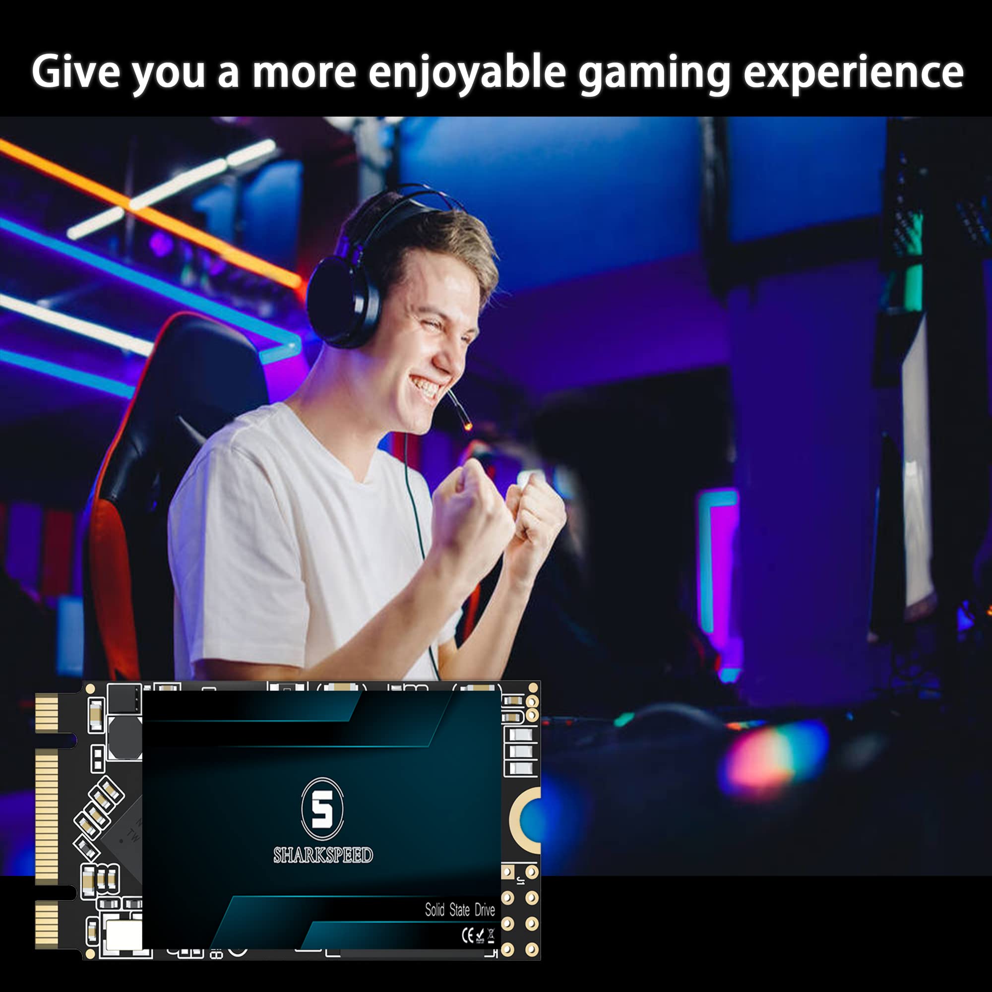 S SHARKSPEED SSD 2TB M.2 2242 内蔵型 SATA 3 SHARKSPEED SSD 2TB M.2 2242 SATA III NGFF B+M Chave 42 mm 3D
