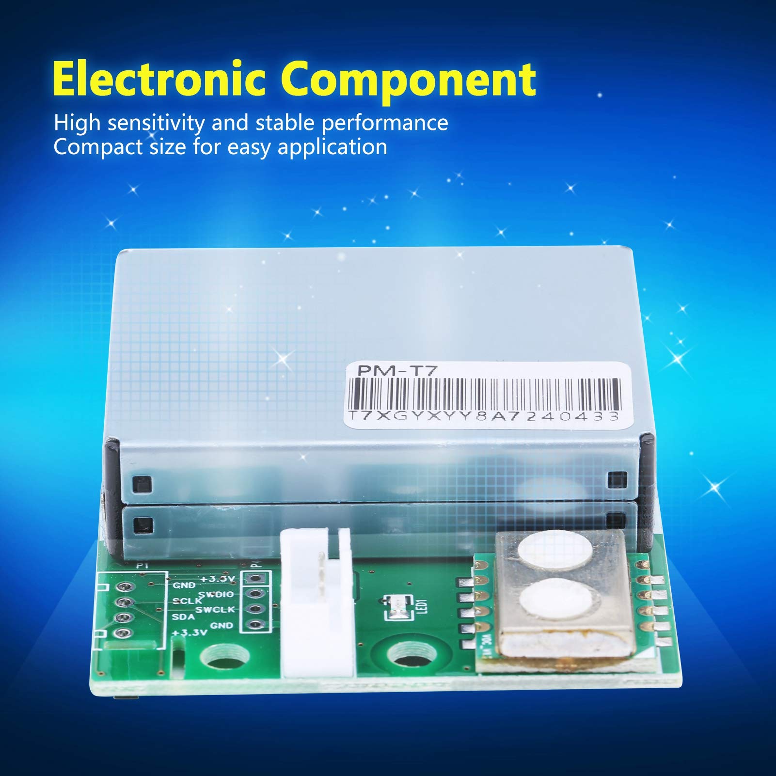 ANKROYU 7?in?1 Detection Module, Aluminum Alloy Air Quality Testing Sensor Module, Air Quality Sensor Module, Air Sensor Module for Home