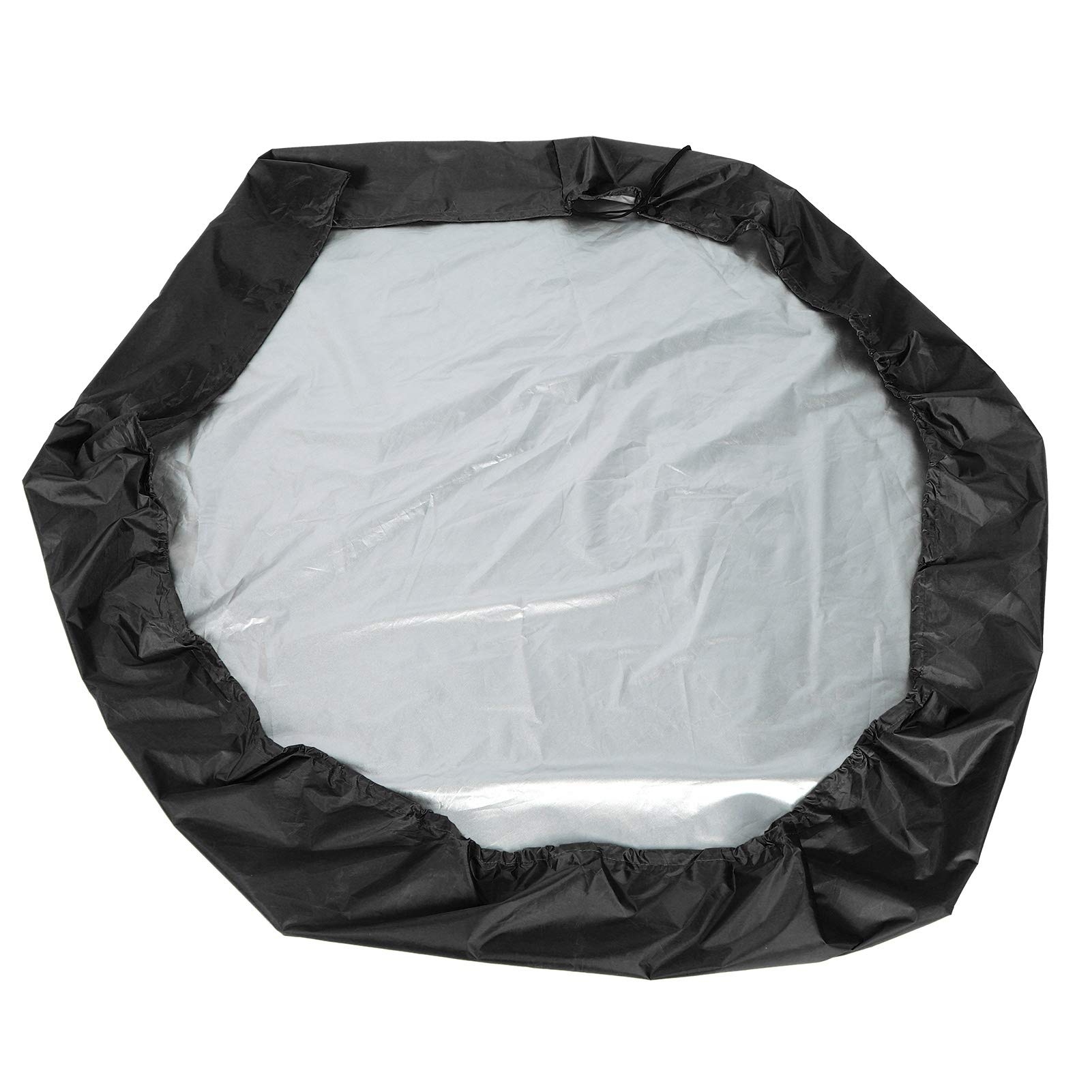 Omabeta Sandbox Cover 55 1x43 3x7 9in Wear‑resistant Sandbox Canopy Sand Pit Protection Lightweight Sand Pit Cover for Dust Leaves with(black