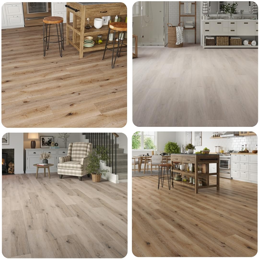 LVT Luxury Vinyl Plank Flooring Waterproof Click Fit Wood Effect LVT Floor 2.63m² Pack | Office, Hallway, Kitchen, Dining Room LVT Flooring Pack image