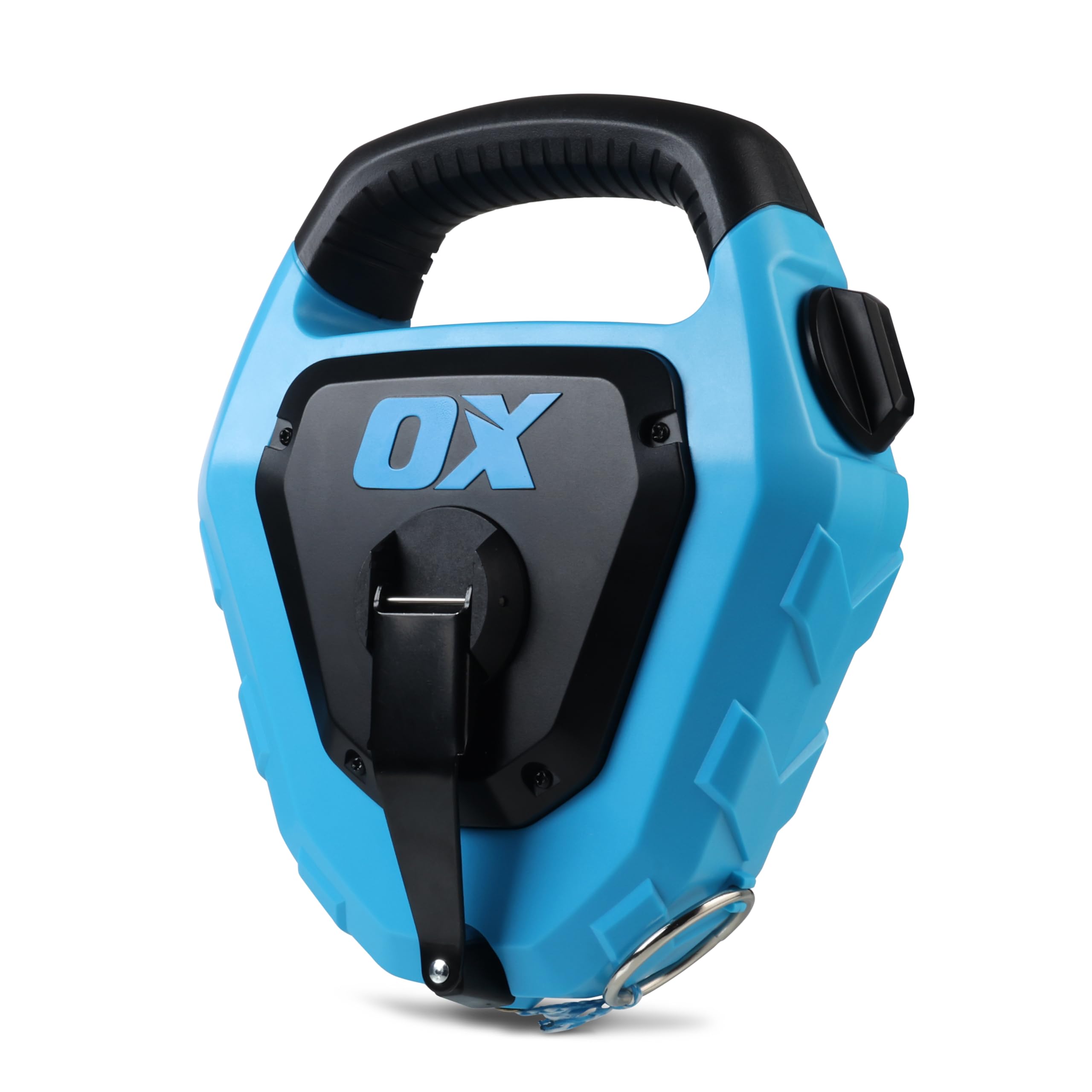 OX Pro - Carrete de tiza gigante ABS de 45,7 m, línea básica extra negra/relación de transmisión 4:1