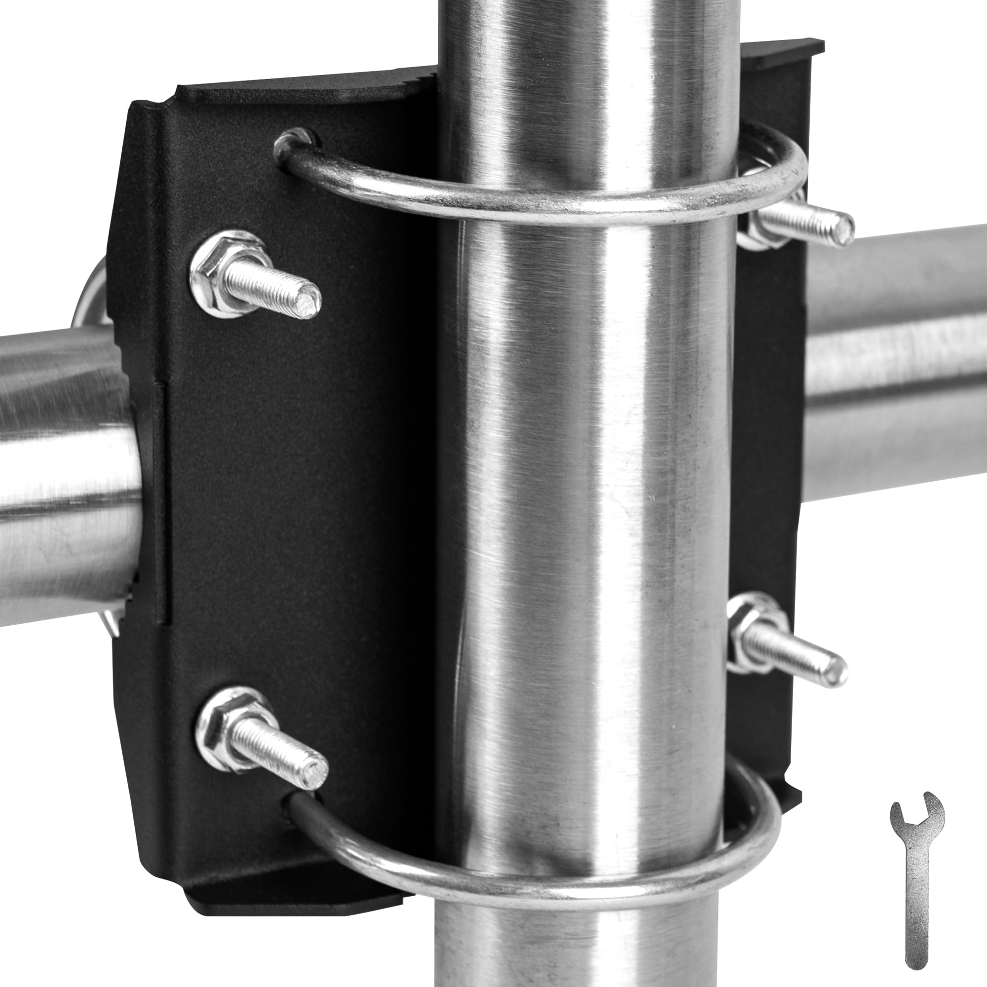 Antenna Mount Outdoor Antenna Pole Mast Mount Bracket- Heavy Duty Steel With U - View #3