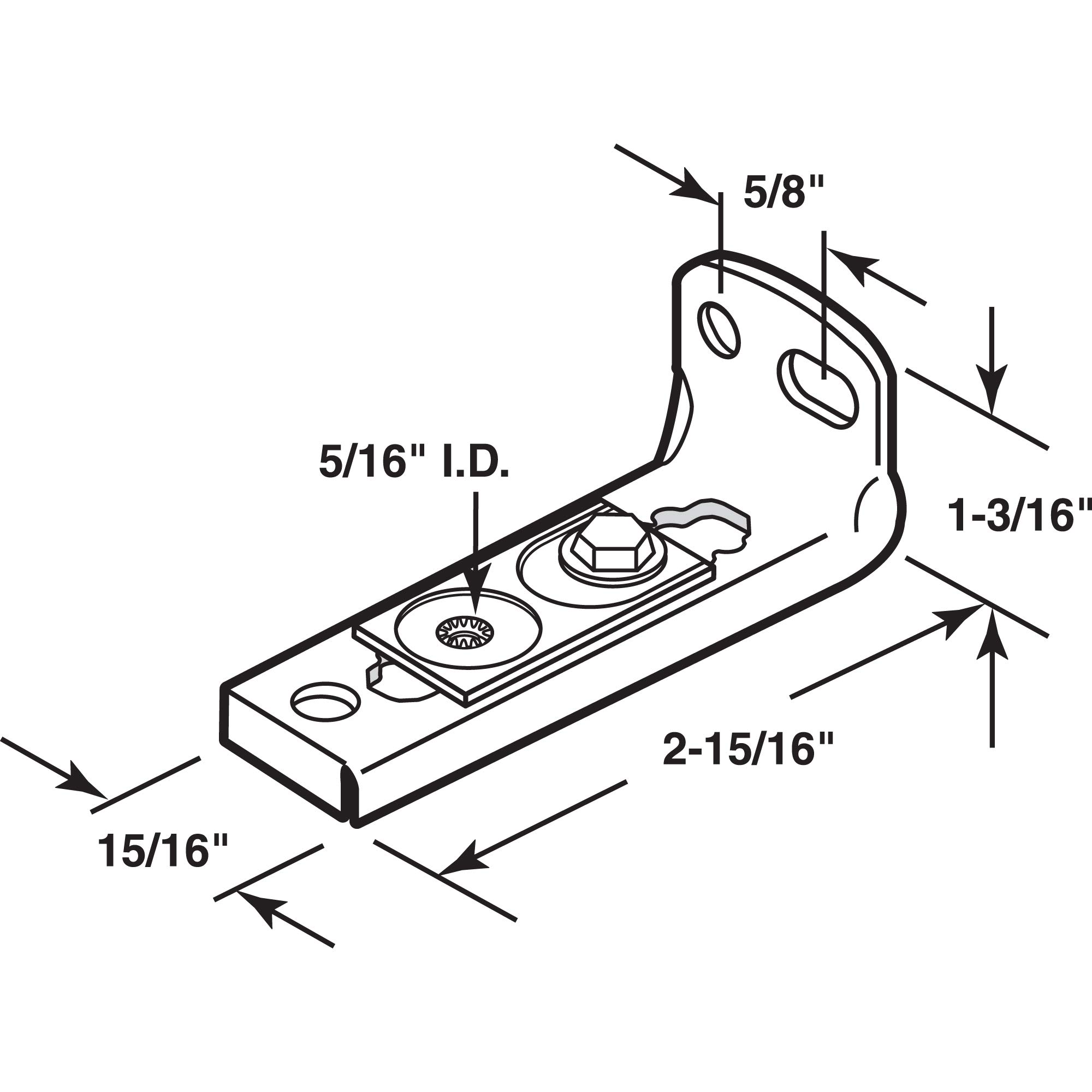 Amazon.co.jp: prime-line mp6543二つ折りドアピボットブラケット、2
