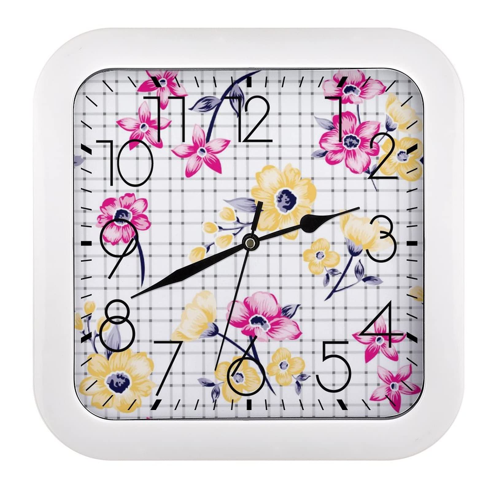 Pendule murale silencieuse fleur jaune pour retrouver le calme chez soi