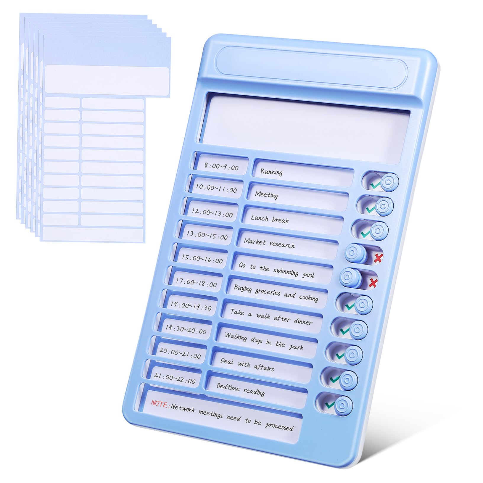 FUNOMOCYA Chore Chart Planning Board Multi Functional Routine Tracker for Daily Tasks Visual Schedule for Home Wall Desktop Use Efficient Management